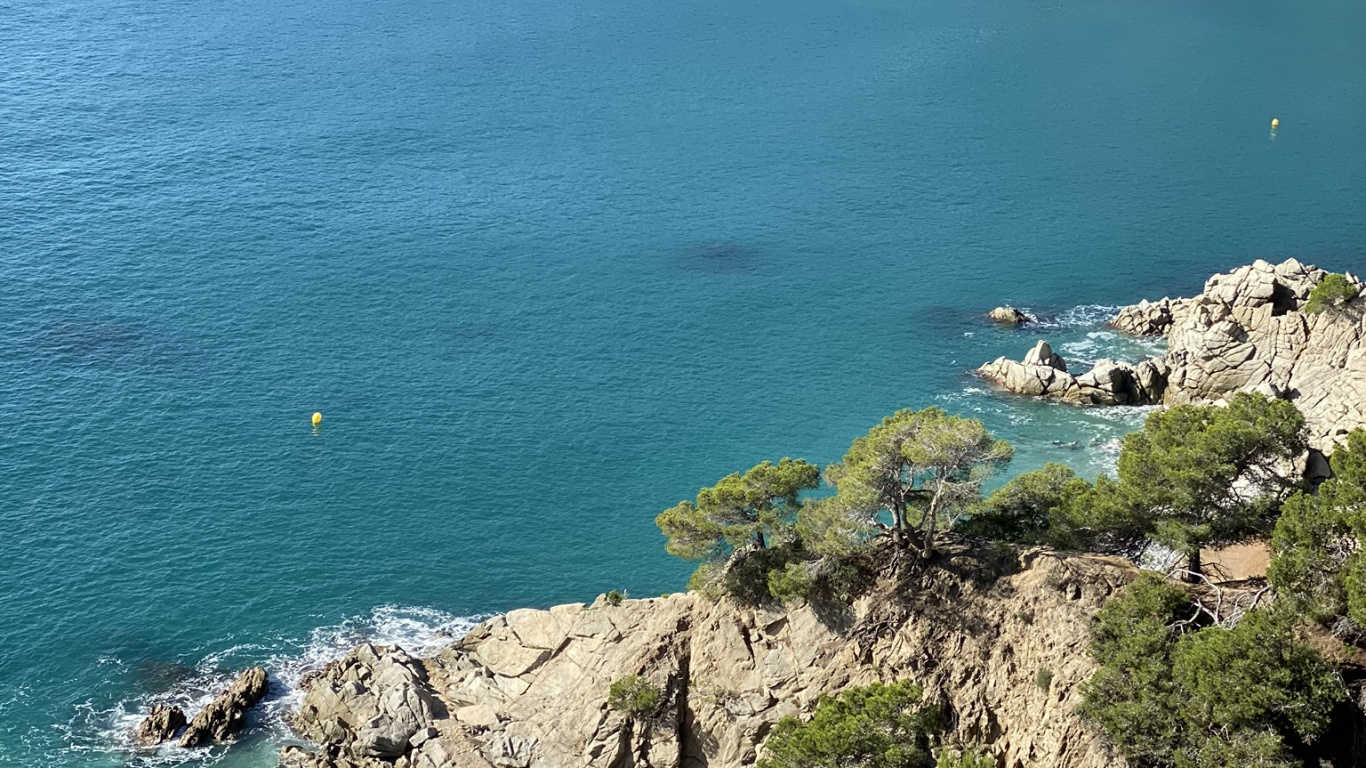 Обои Испания, море, водоем, побережье, синий в разрешении 1366x768