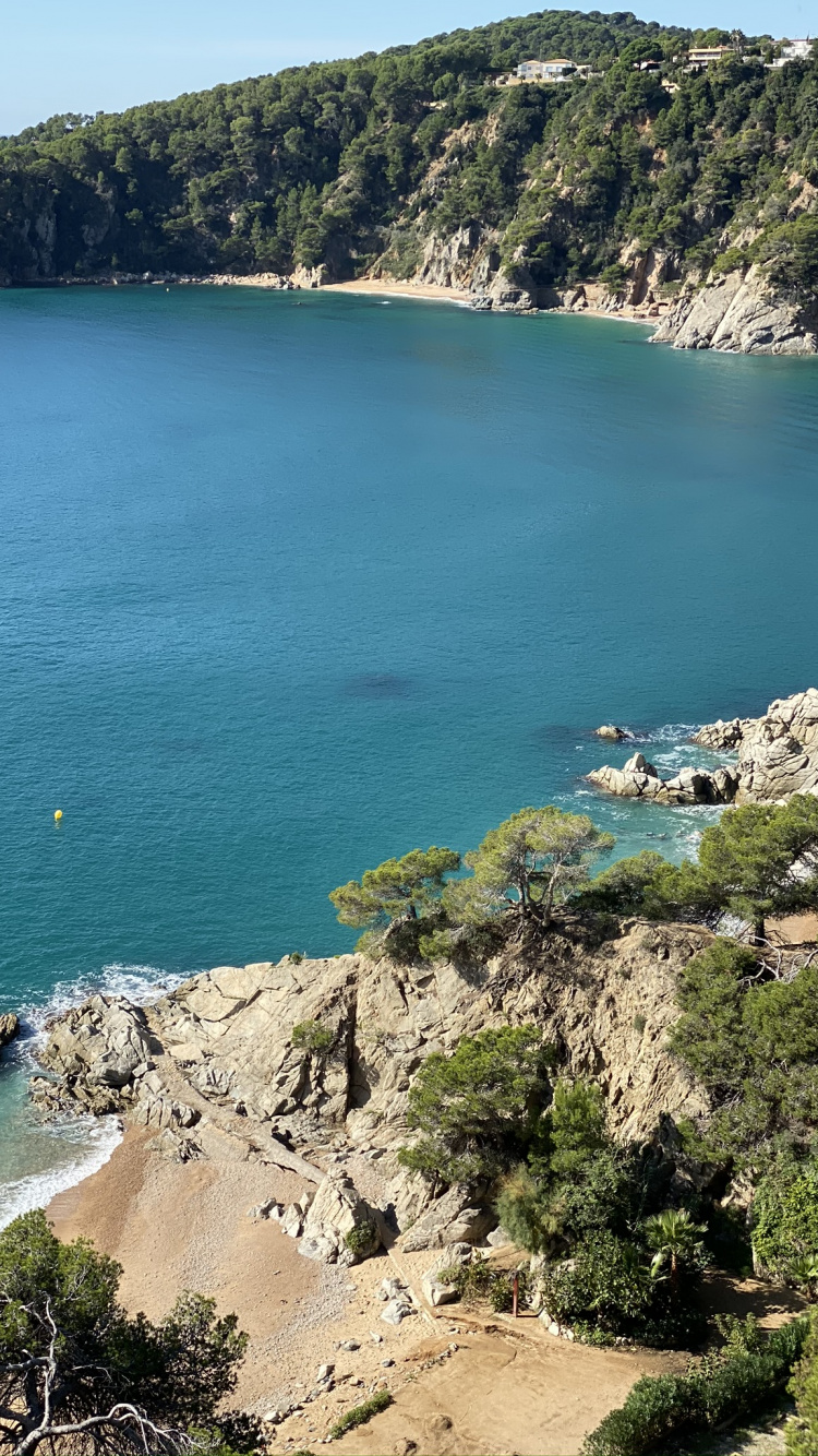 Обои Испания, море, водоем, побережье, синий в разрешении 750x1334