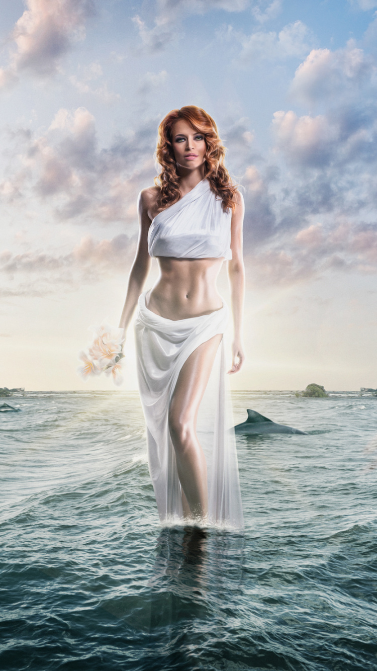 Обои артист, цифровое искусство, арт, Квак Янг Квон, море в разрешении 750x1334