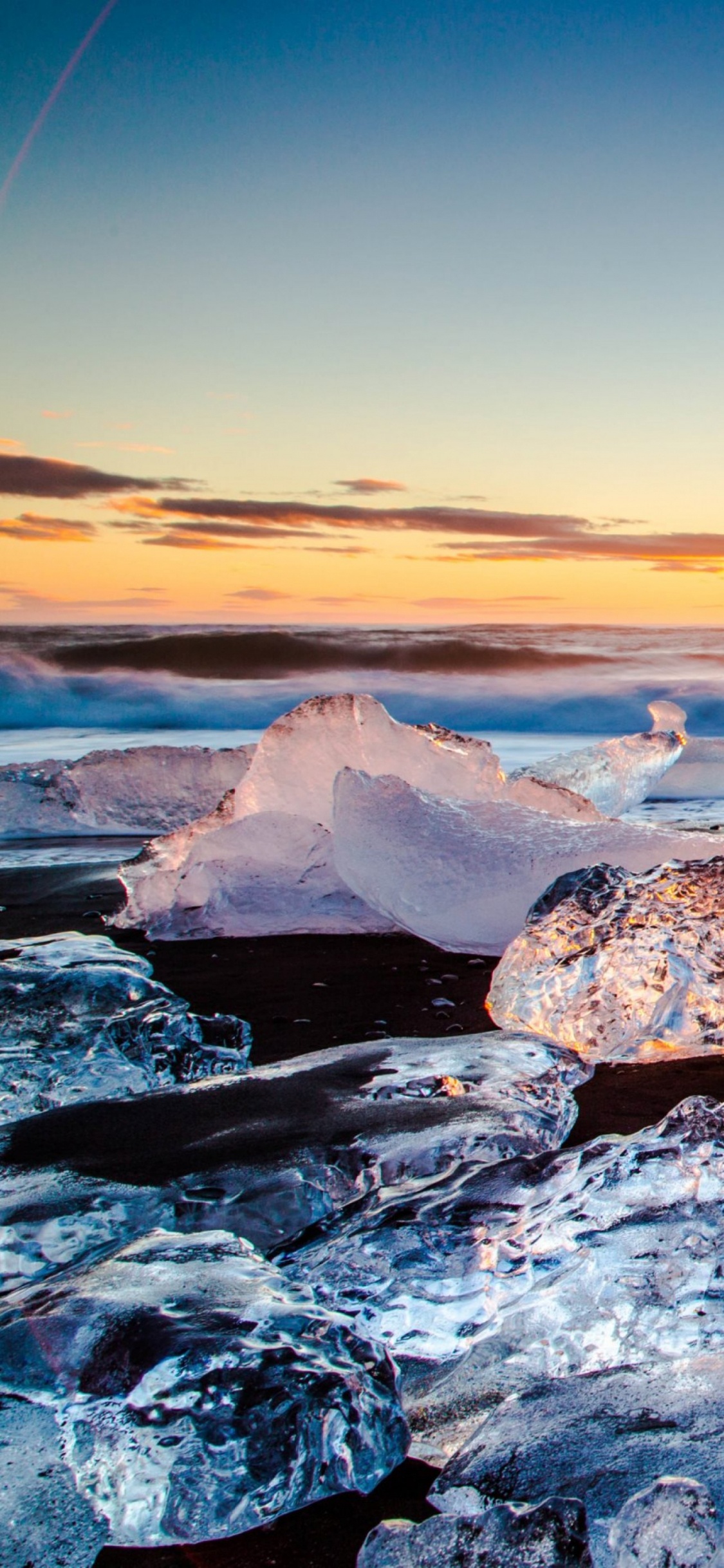 Обои природа, Северный Ледовитый океан, лед, Арктика, морской лед в разрешении 1125x2436