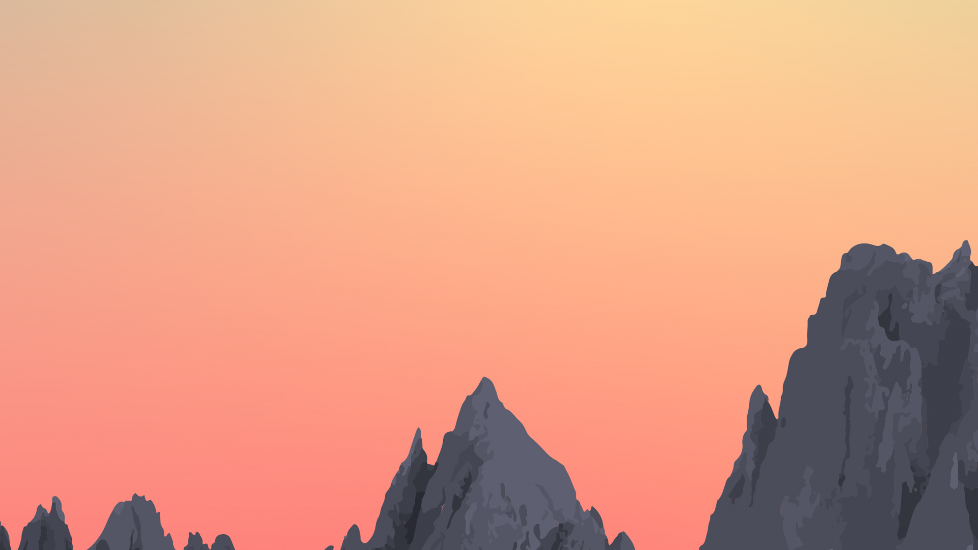 Обои атмосфера, гора, послесвечение, природный ландшафт, сумрак в разрешении 1920x1080