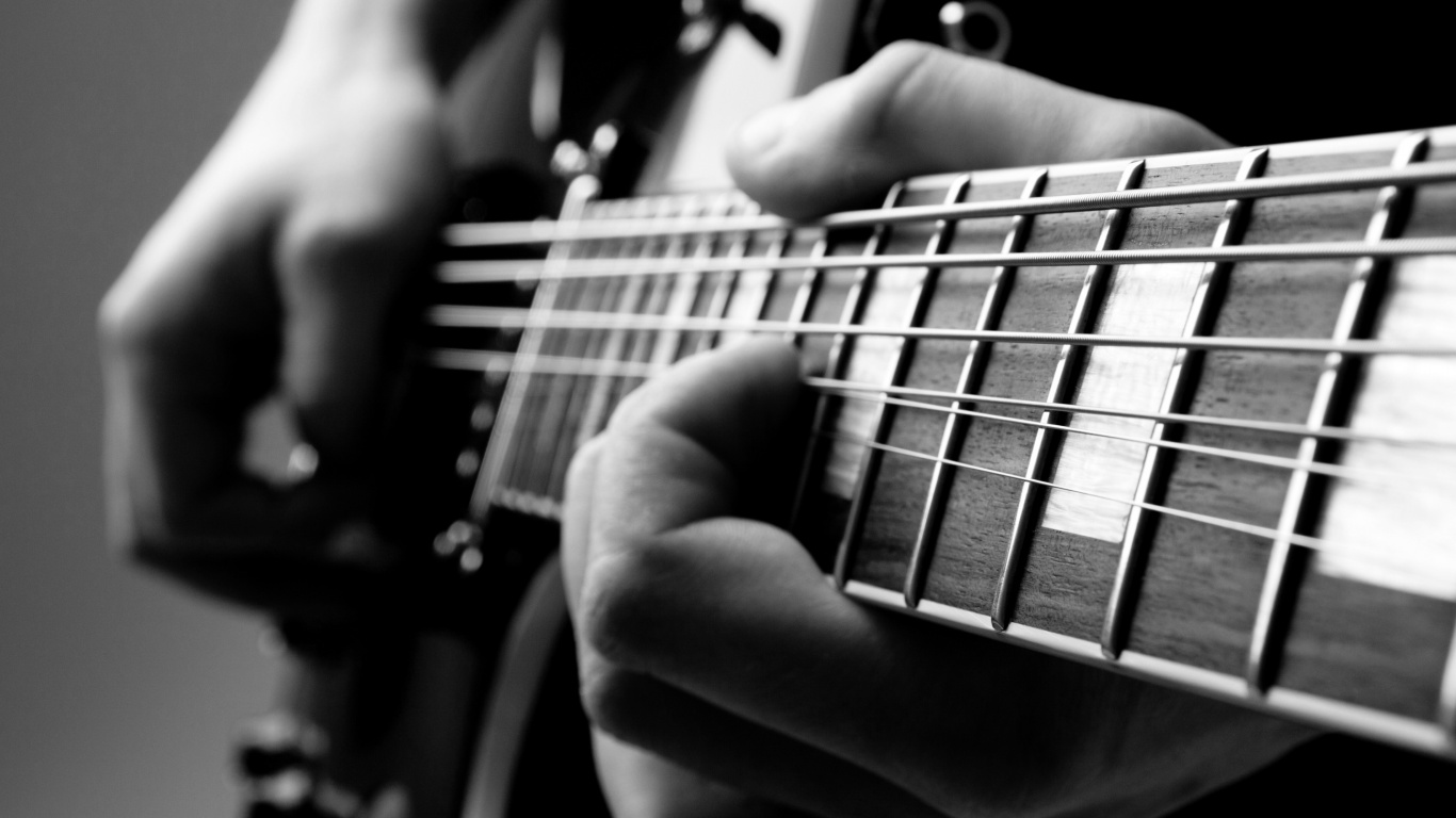 Обои гитара, струнный инструмент, музыкальный инструмент, музыка, щипковые струнные инструменты в разрешении 1366x768