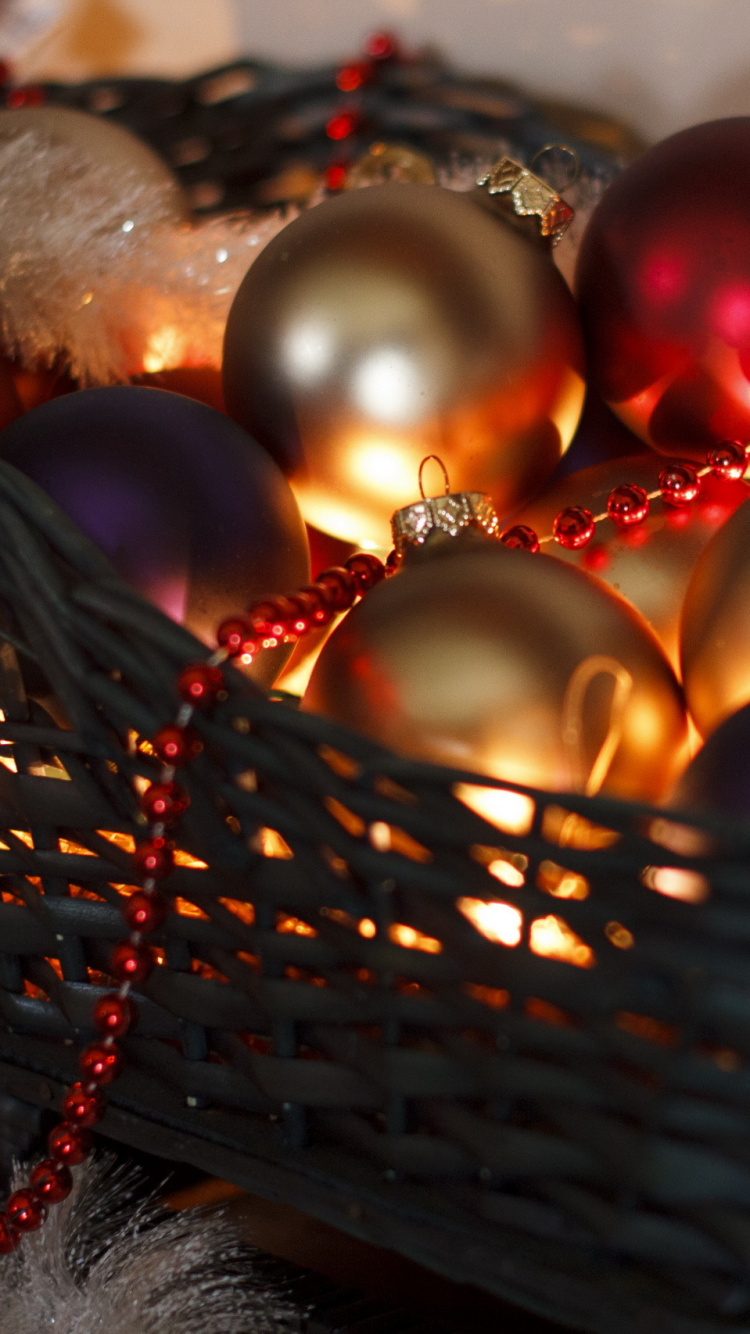 Обои рождественский орнамент, Рождественские украшения, Рождество, крупный план, декор в разрешении 750x1334