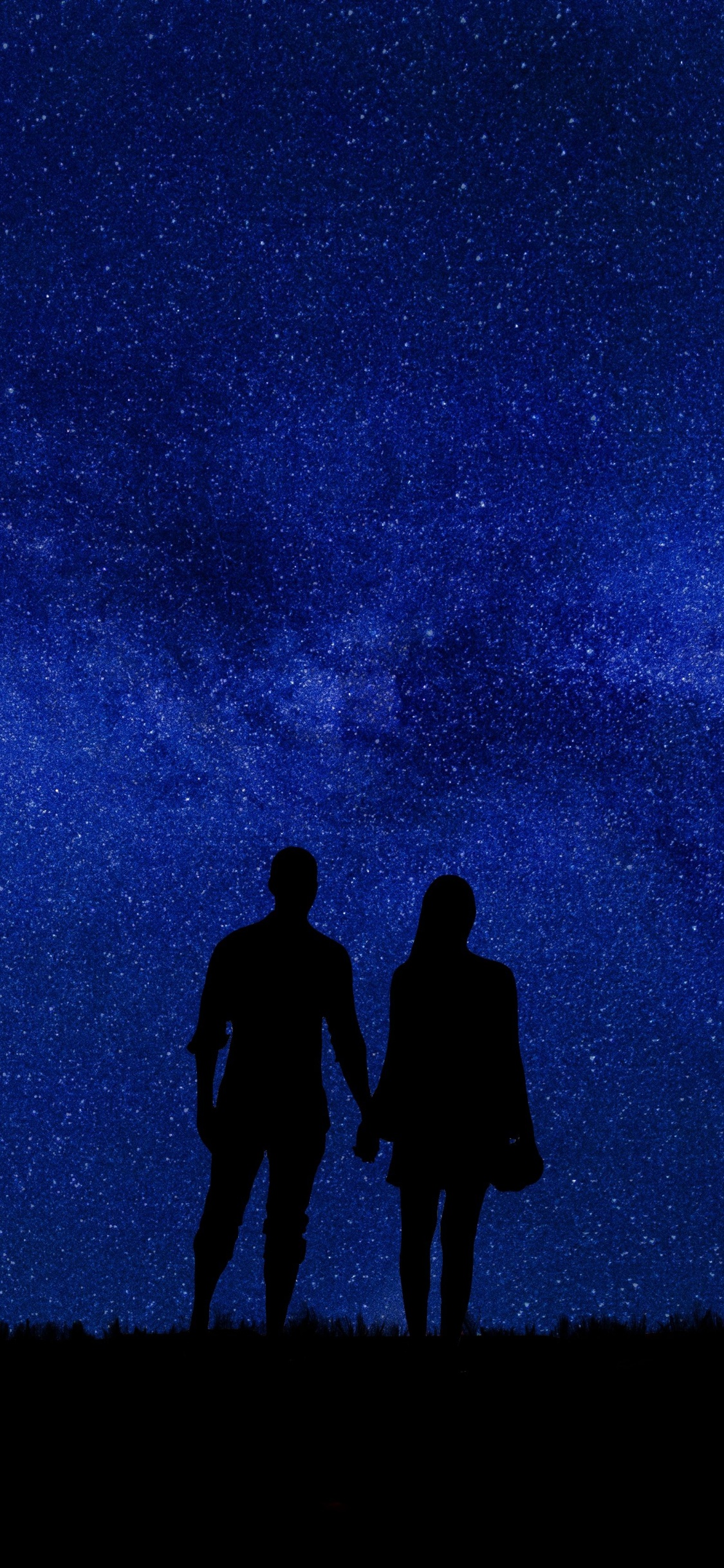 Обои ночь, синий, природа, атмосфера, темнота в разрешении 1125x2436