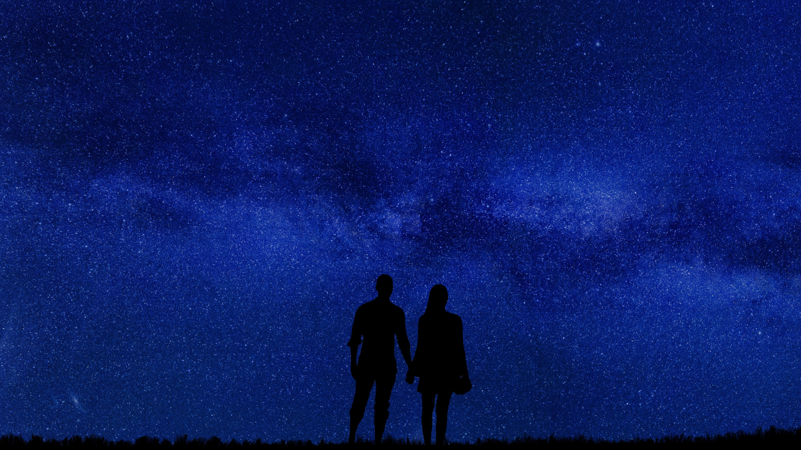 Обои ночь, синий, природа, атмосфера, темнота в разрешении 2560x1440