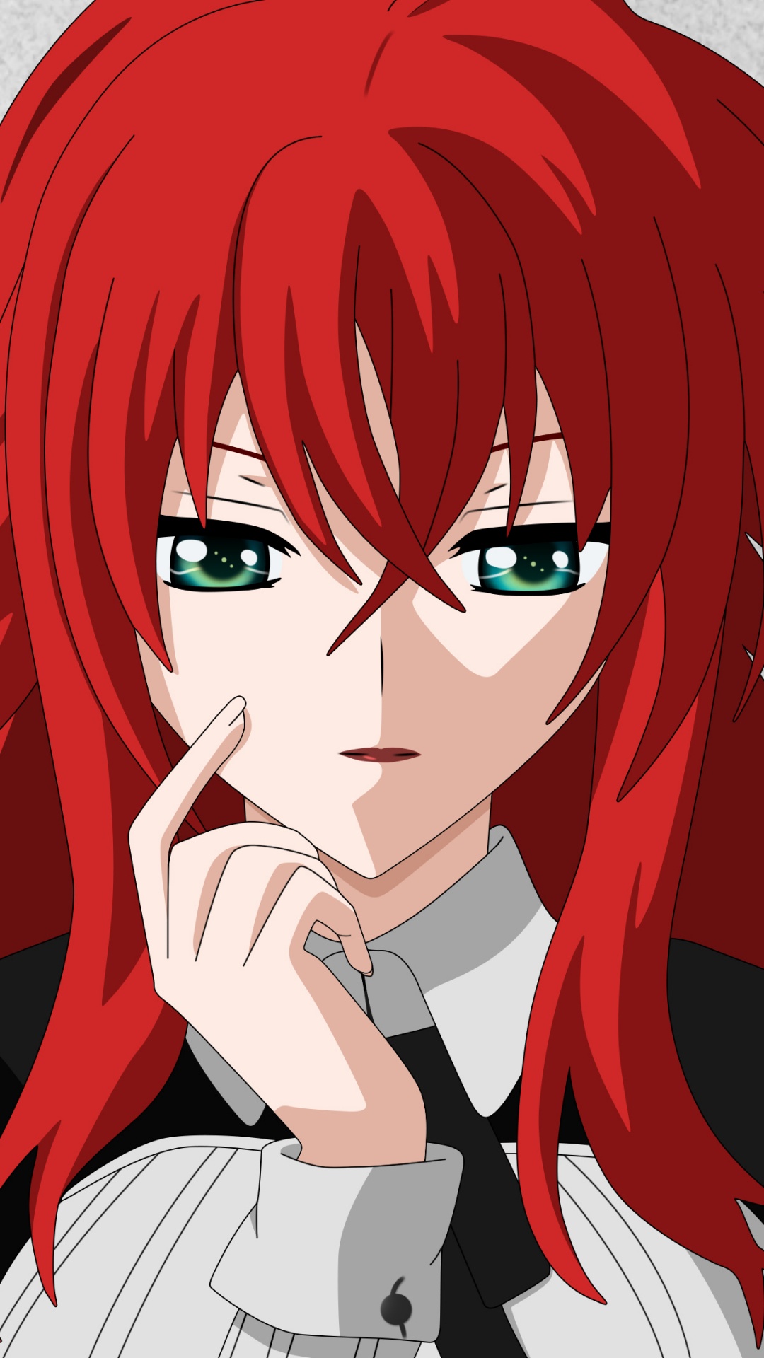 Обои Hyoudou Иссей, волосы, красный цвет, мультфильм, аниме в разрешении 1080x1920