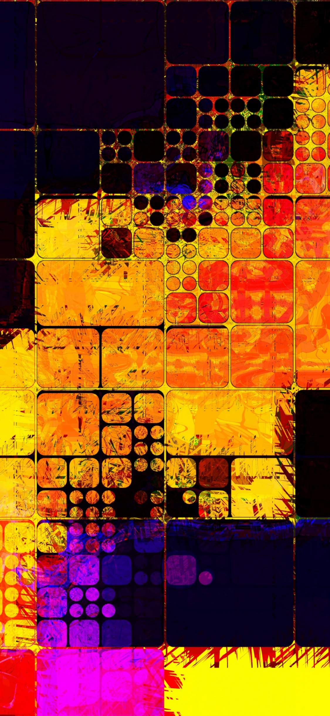 Обои Апельсин, красный цвет, красочность, желтый, свет в разрешении 1125x2436