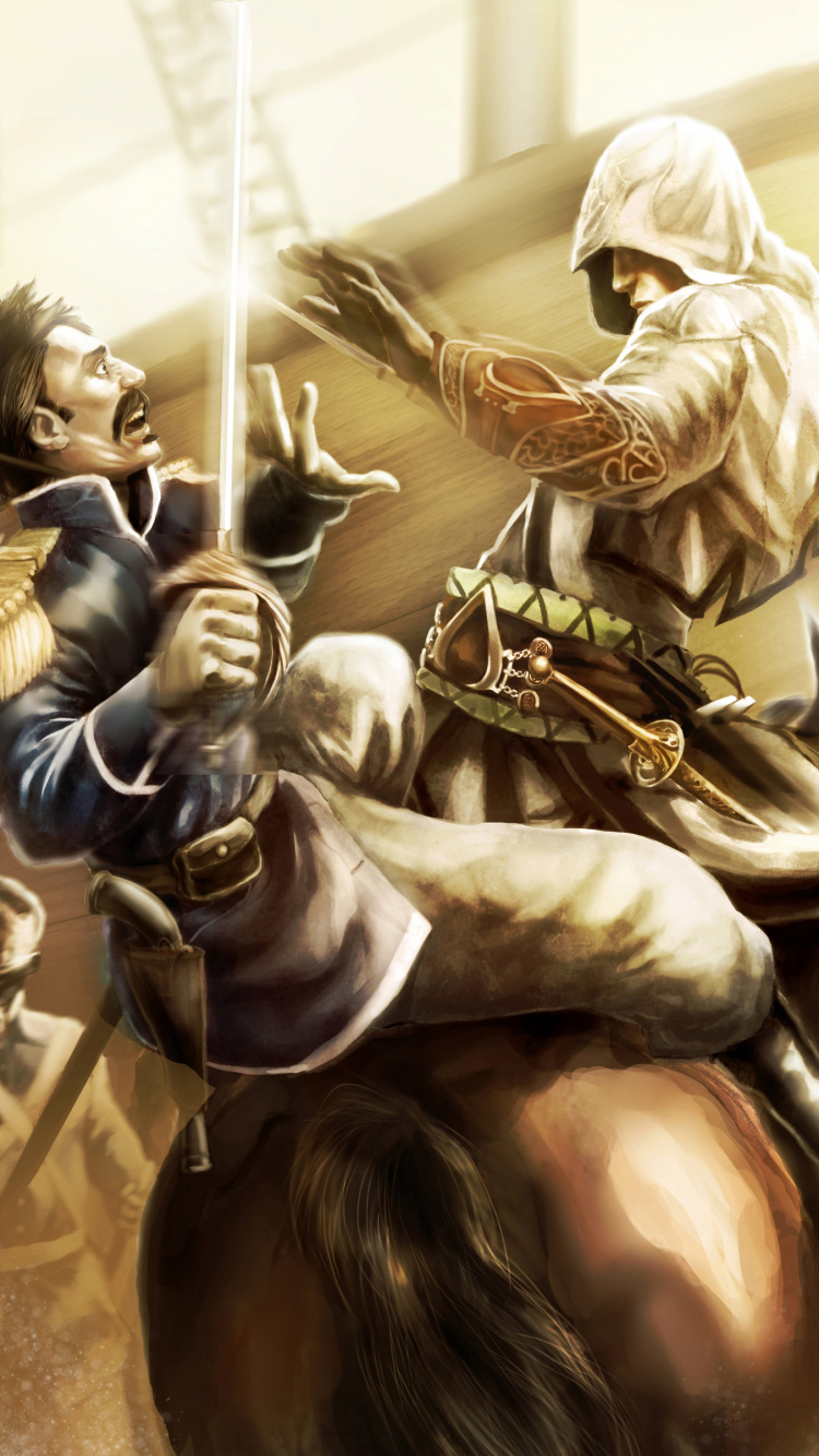 Обои Assassins Creed III, assassins creed, мифология, конкистадор, арт в разрешении 750x1334