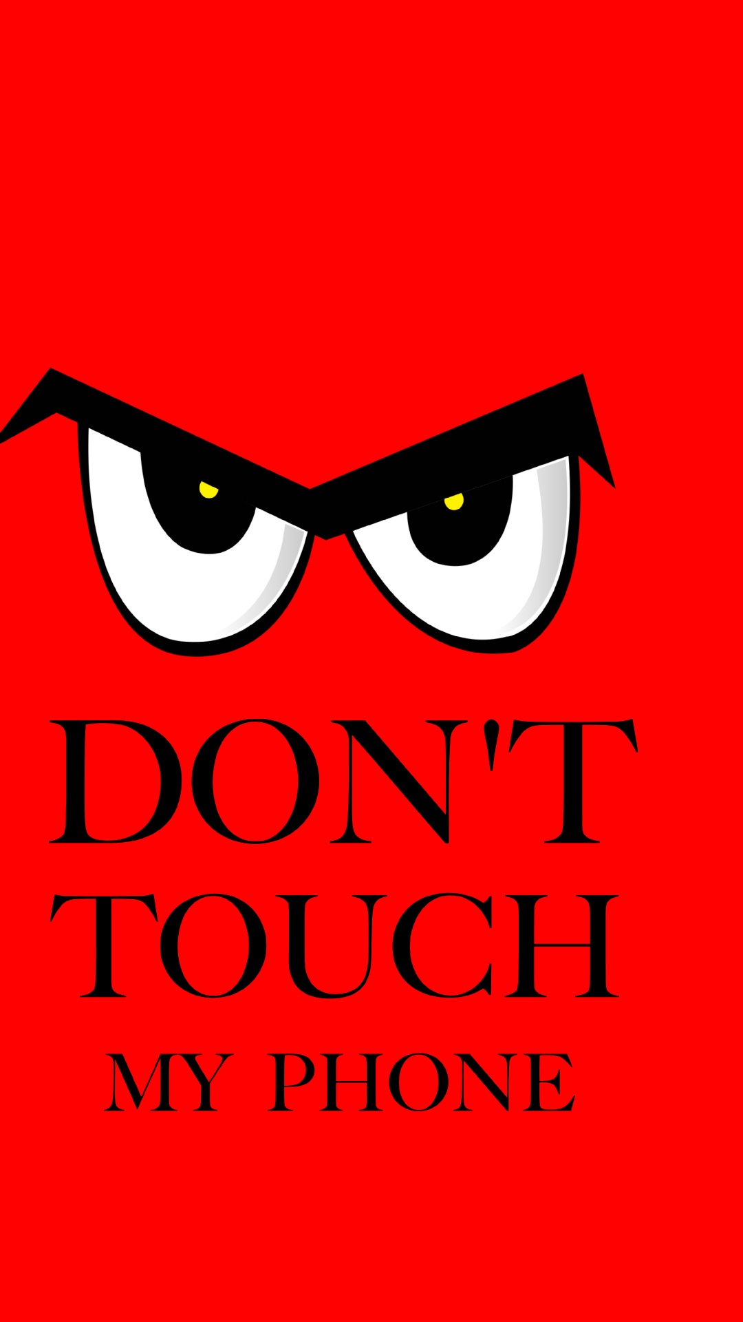 Обои не трогай мой телефон, голова, глаз, улыбка, очки в разрешении 1080x1920