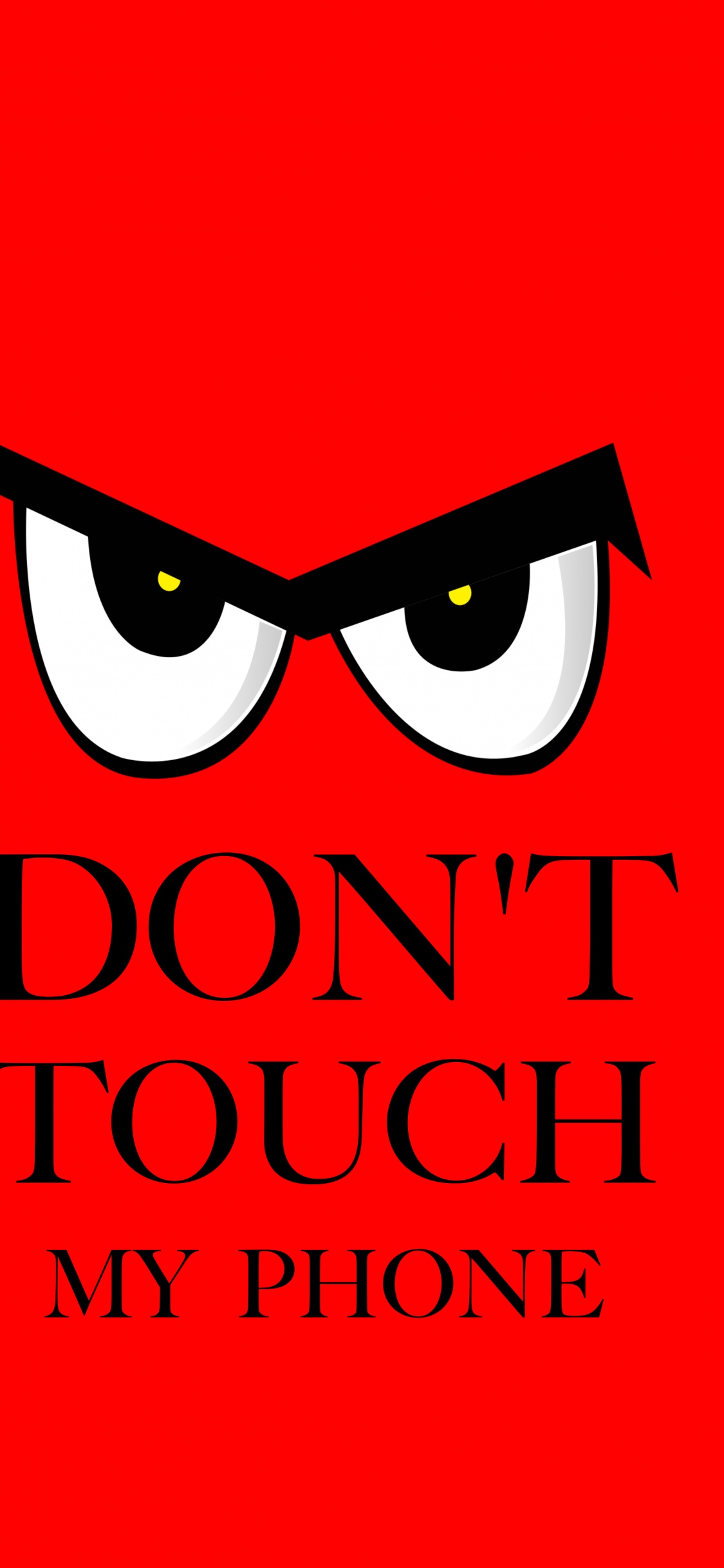 Обои не трогай мой телефон, голова, глаз, улыбка, очки в разрешении 1125x2436