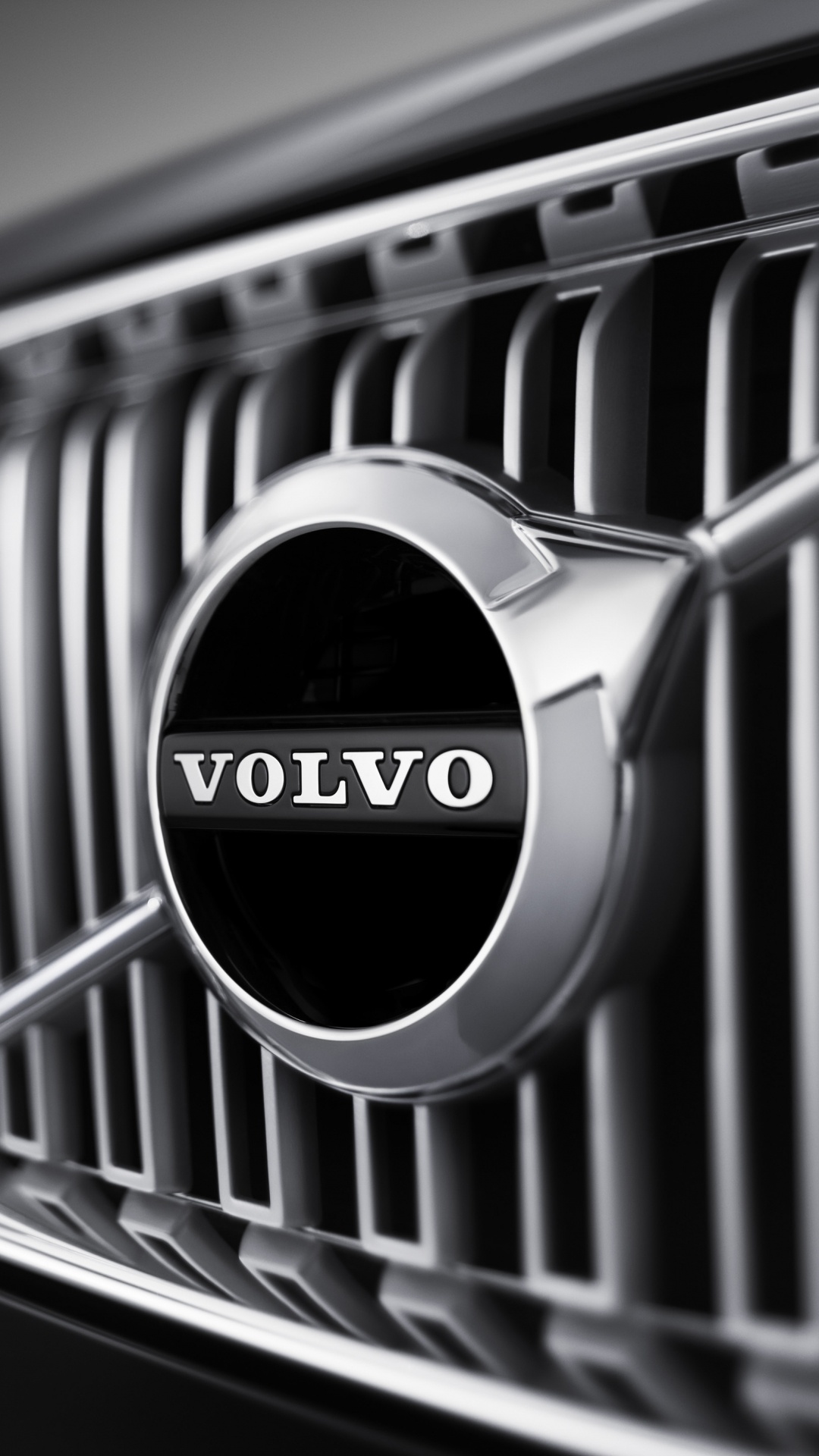 Обои компания volvo, Автомобили Volvo, авто, решетка, черный и белый в разрешении 1080x1920