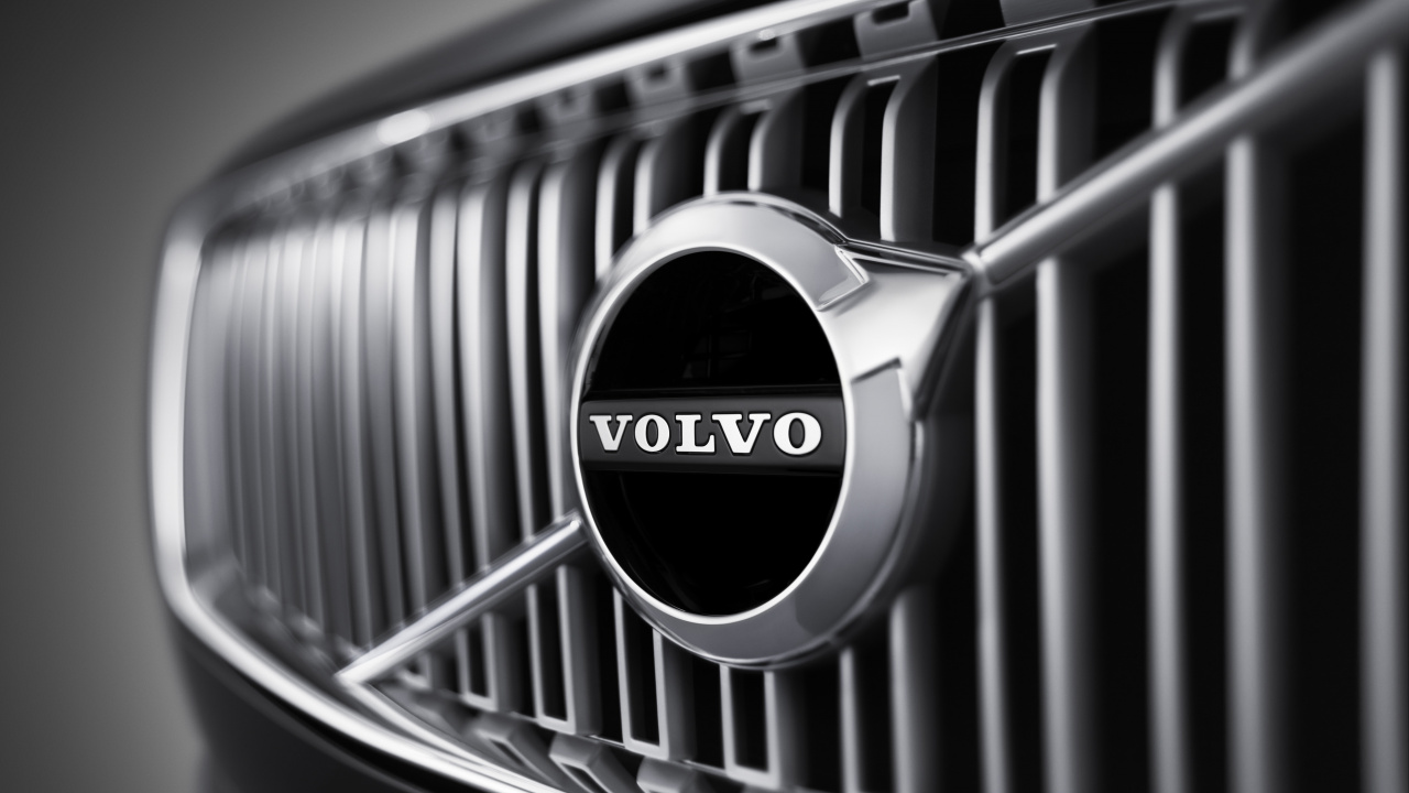 Обои компания volvo, Автомобили Volvo, авто, решетка, черный и белый в разрешении 1280x720