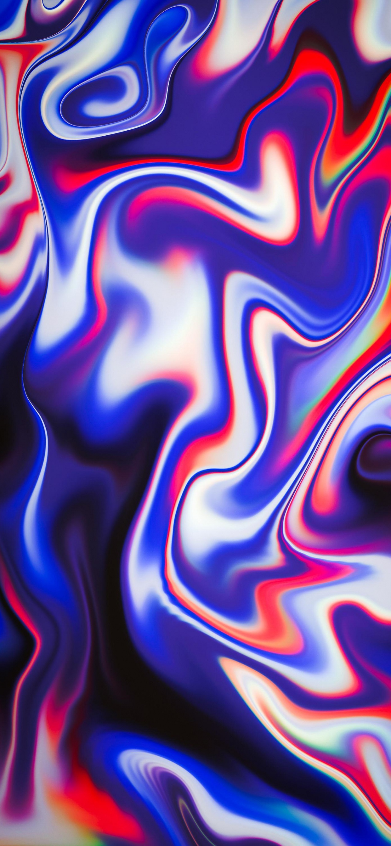 Обои акриловая краска, арт, дизайн, пурпур, жидкий в разрешении 1242x2688