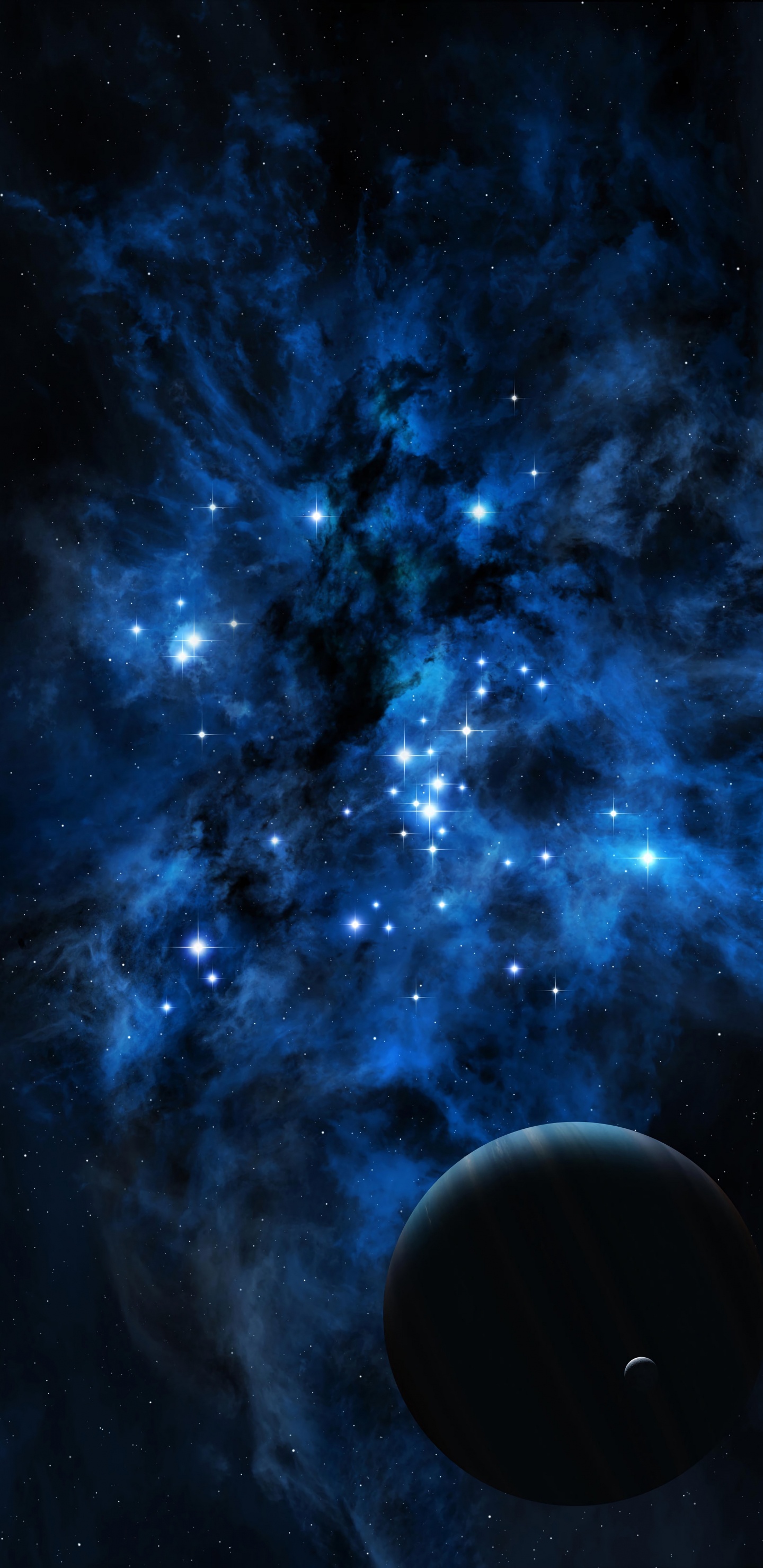 Обои космическое пространство, астрономический объект, атмосфера, космос, темнота в разрешении 1440x2960