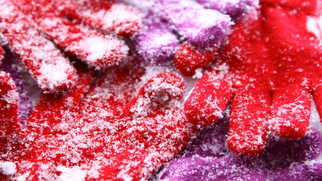 Обои перчатка, снег, простуда, холод в разрешении 1280x720