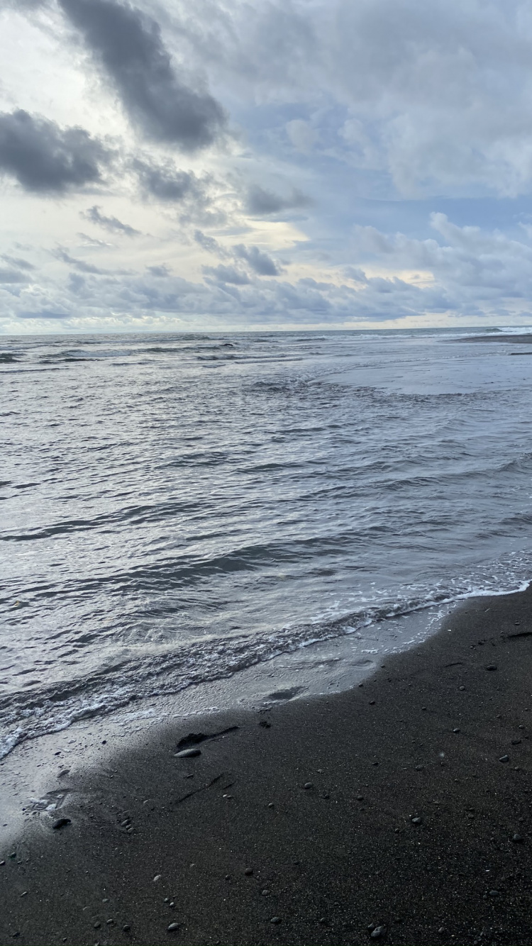 Обои море, мадфлэт, океан, ветровая волна, вода в разрешении 750x1334