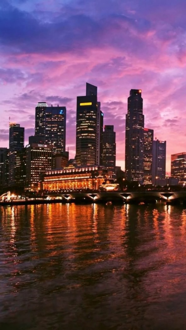 Обои городской пейзаж, город, линия горизонта, городской район, метрополия в разрешении 720x1280