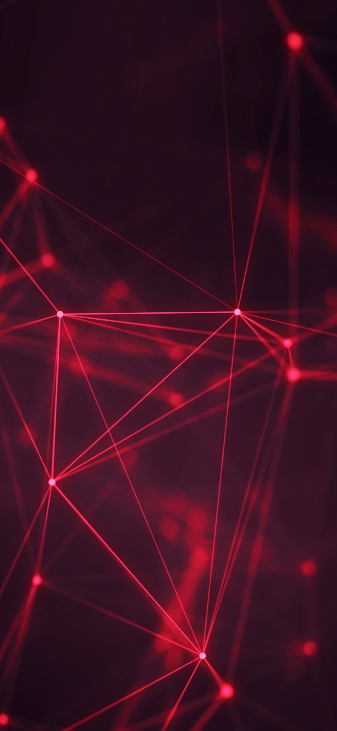 Обои красный цвет, свет, Визуальный эффект освещения, лазер, линия в разрешении 1125x2436