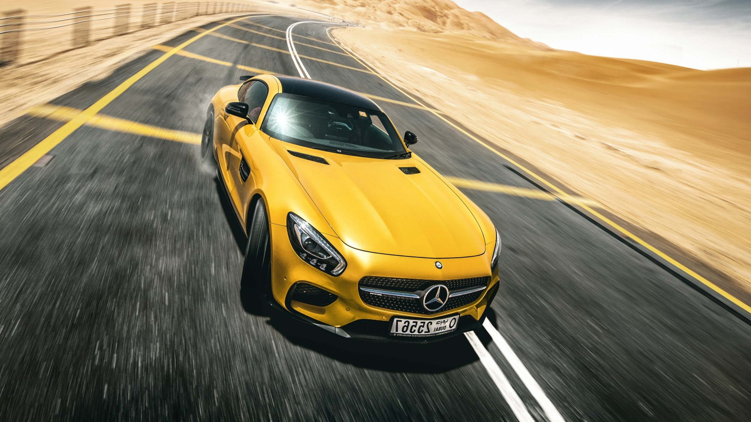 Обои суперкар, авто, спорткар, Mercedes-Benz CLS-Class, желтый в разрешении 2560x1440