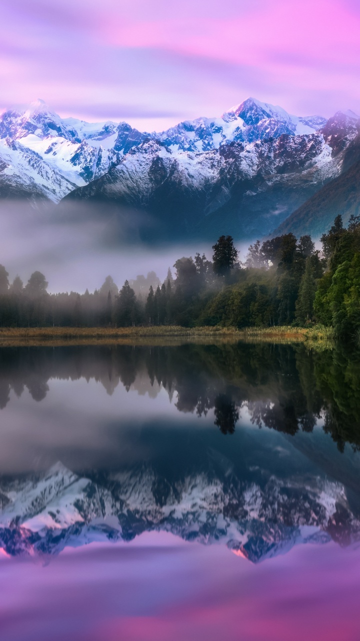 Обои Национальный Парк Вестленд Таи Poutini, вода, облако, гора, атмосфера в разрешении 720x1280