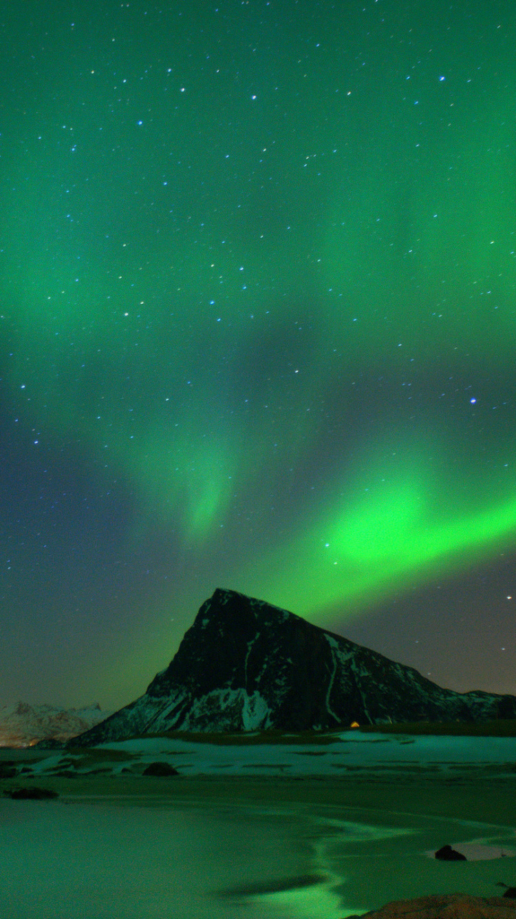 Обои Аврора, природа, атмосфера, небо, СКАНДИНАВИЯ в разрешении 750x1334