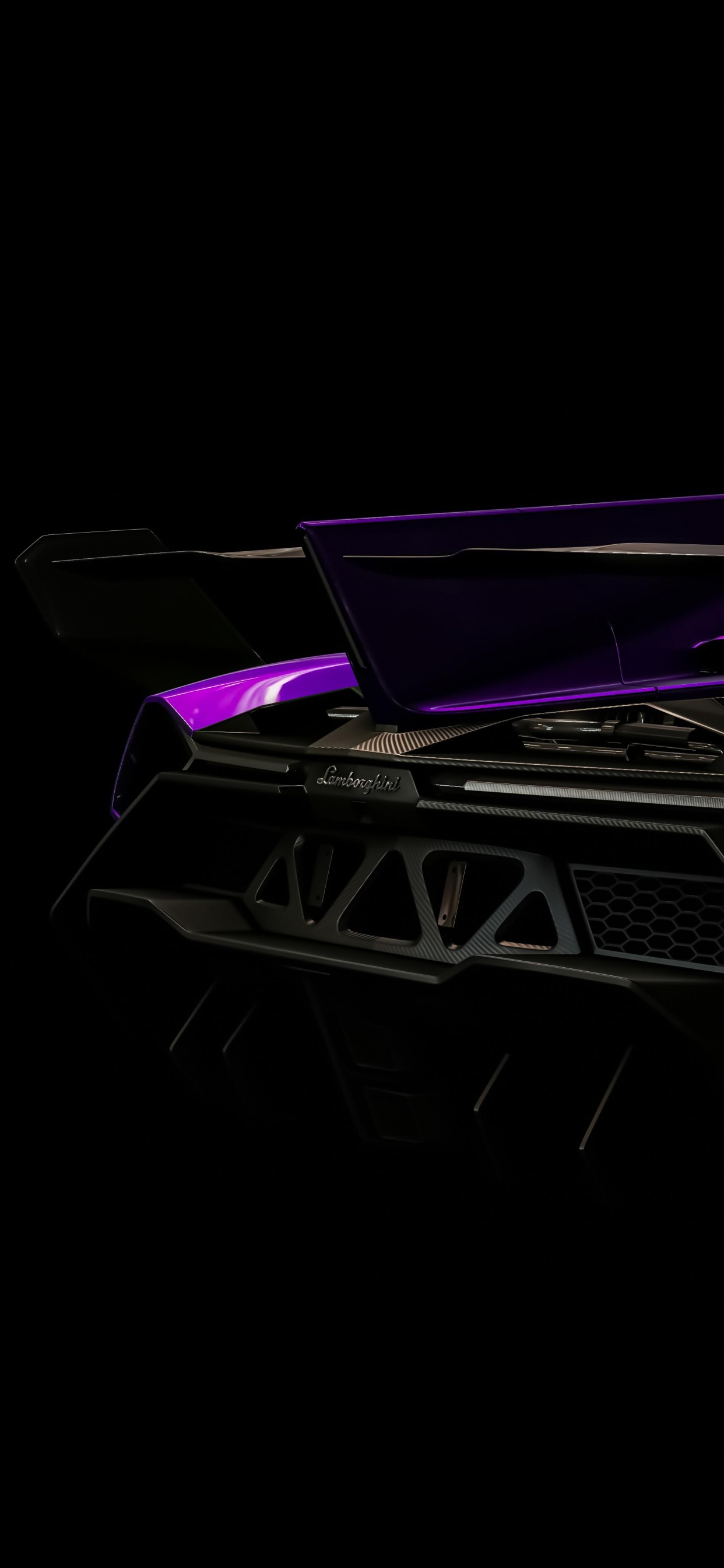 Обои свет, капюшон, автомобильное освещение, пурпур, бампер в разрешении 1242x2688