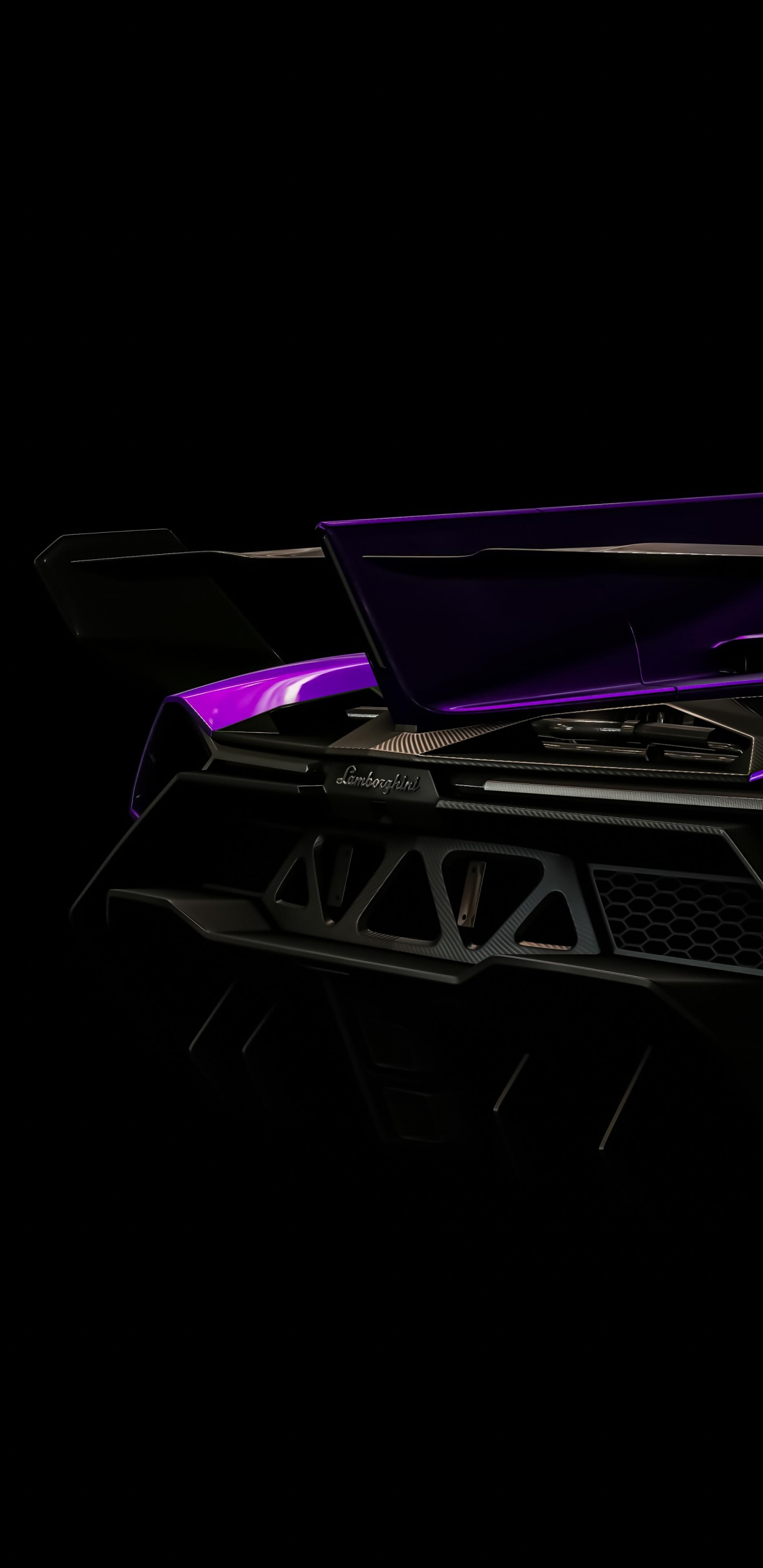 Обои свет, капюшон, автомобильное освещение, пурпур, бампер в разрешении 1440x2960