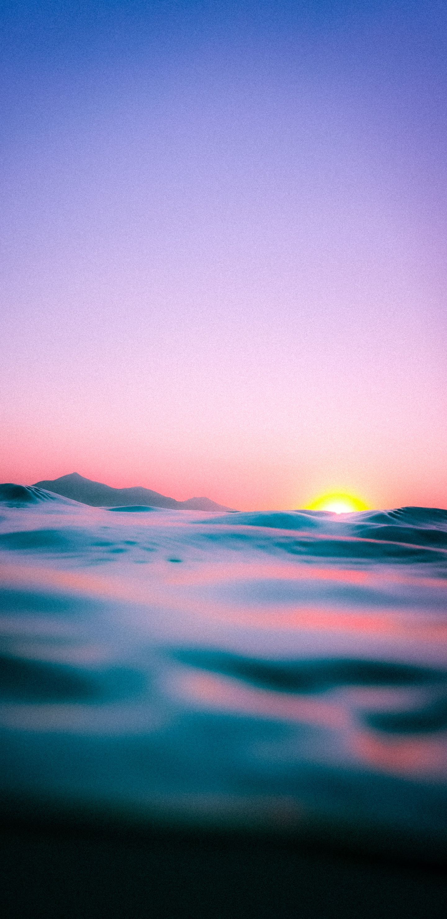 Обои горизонт, наука, физика, вода, атмосфера в разрешении 1440x2960