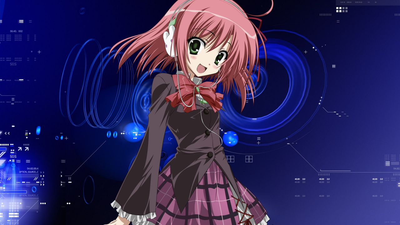 Обои иллюстрация, мангака, пурпур, электронная танцевальная музыка в разрешении 1280x720