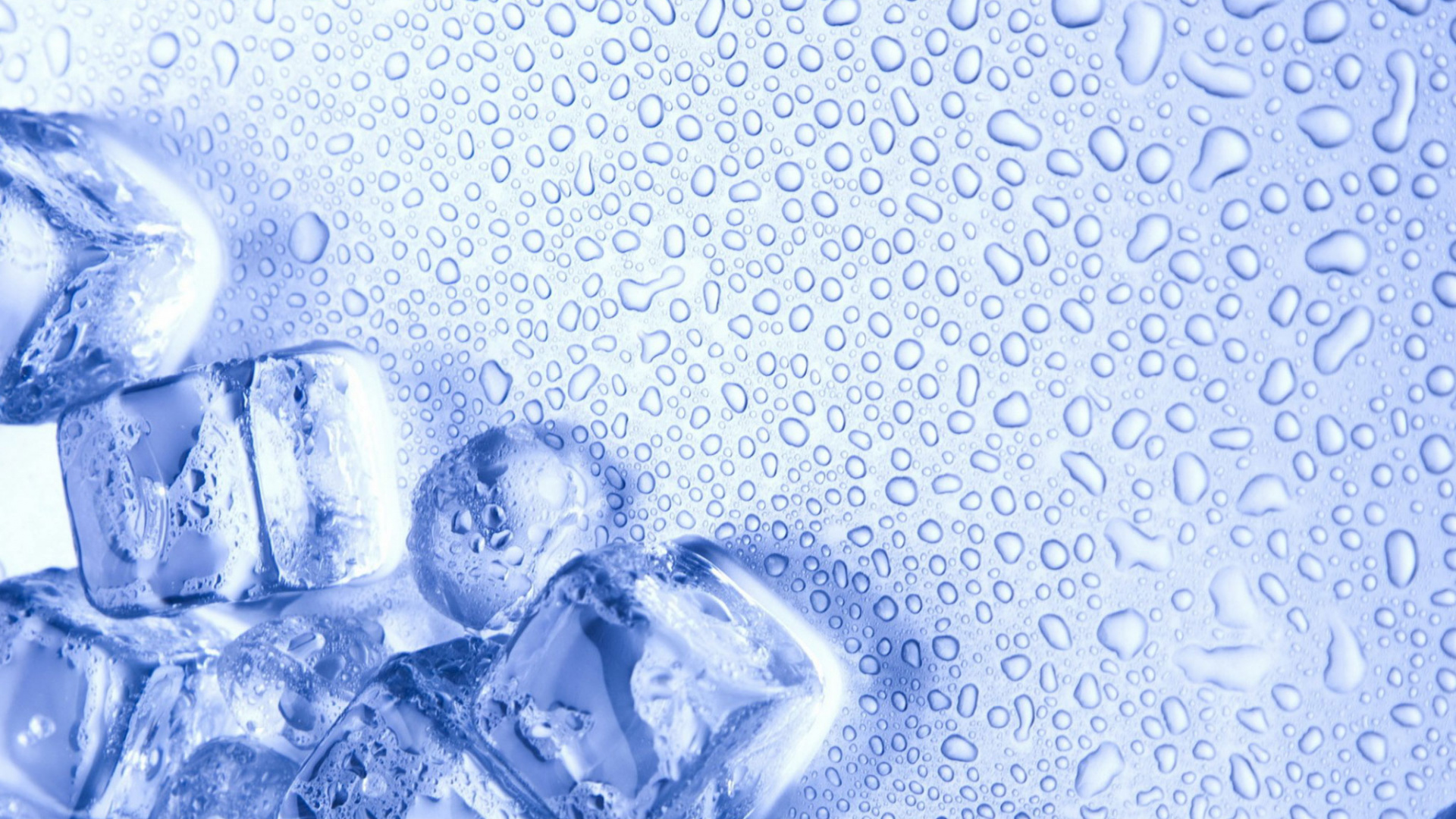 Обои лед, кубик льда, синий, вода, замораживание в разрешении 1920x1080