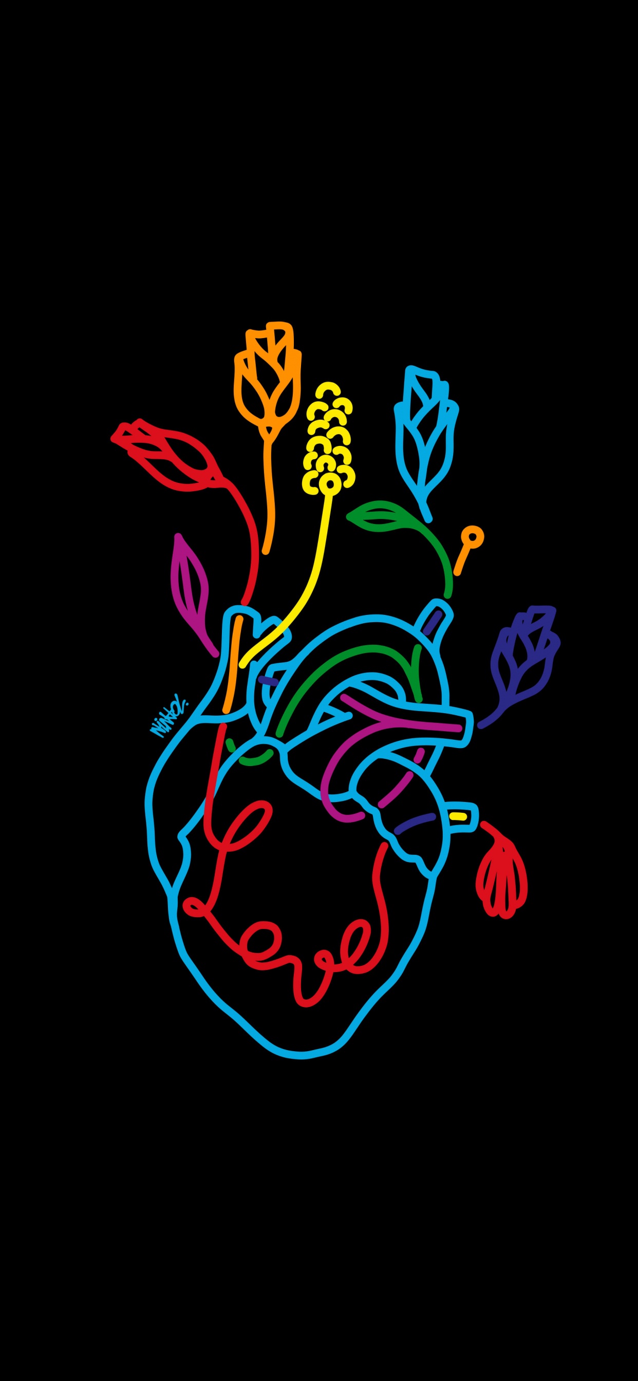 Обои арт, постер, рисование, иллюстрация, графики в разрешении 1242x2688