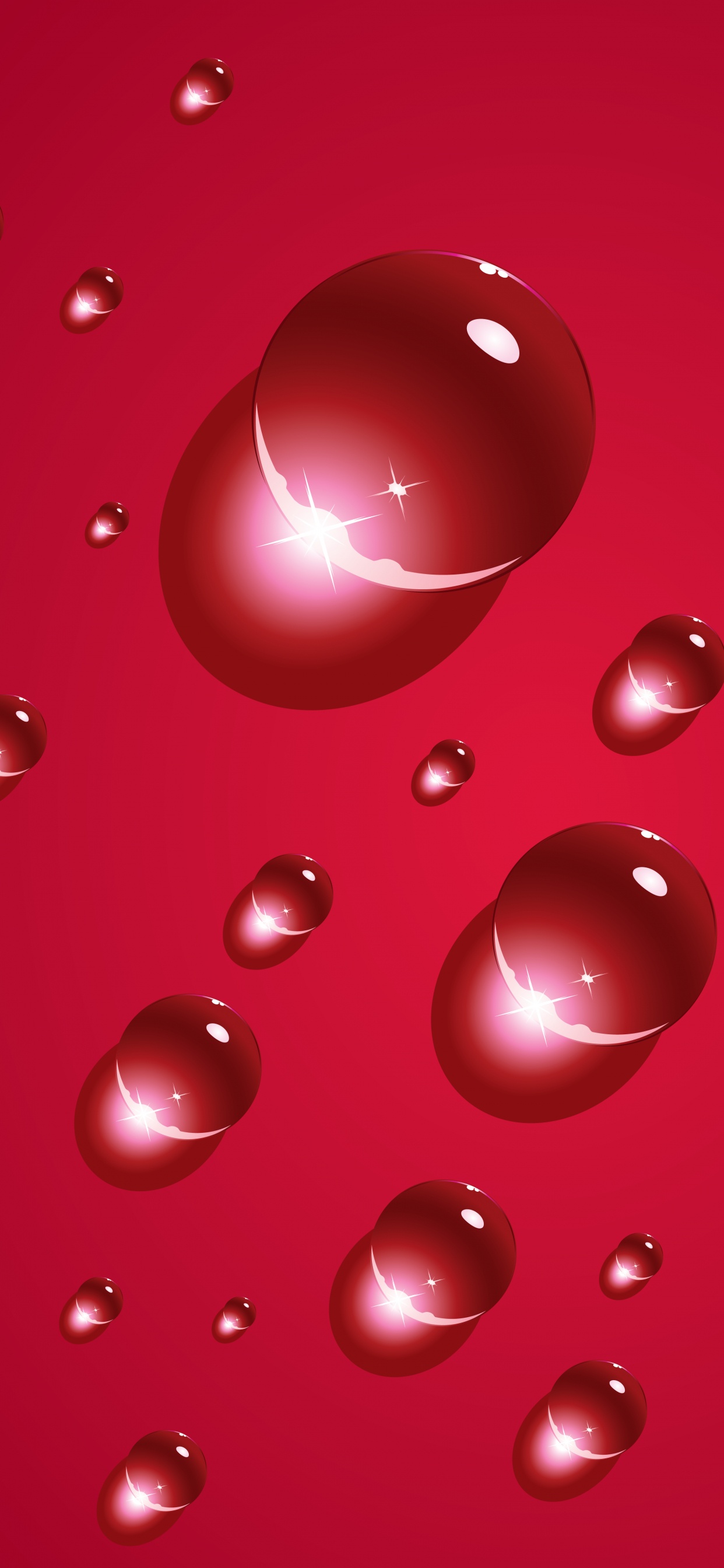 Обои Cherry red water droplet в разрешении 1242x2688