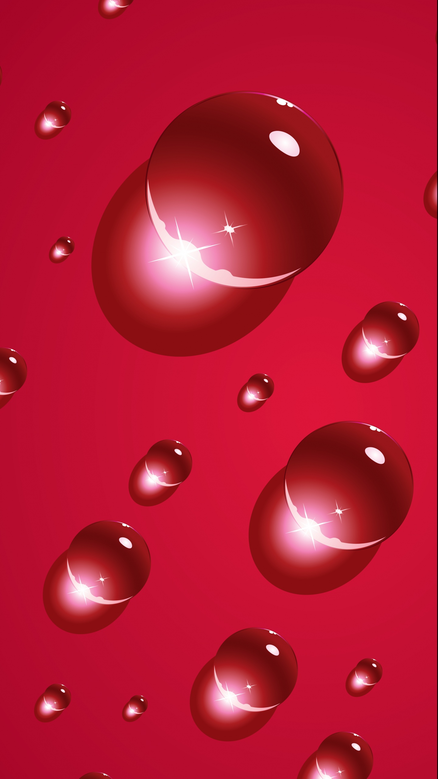 Обои Cherry red water droplet в разрешении 1440x2560