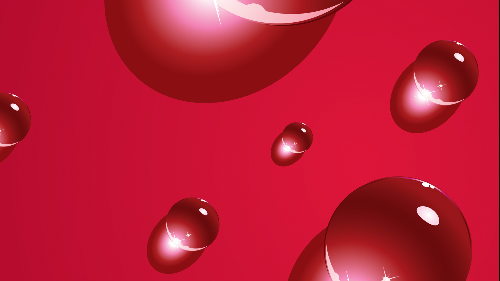Обои Cherry red water droplet в разрешении 1920x1080