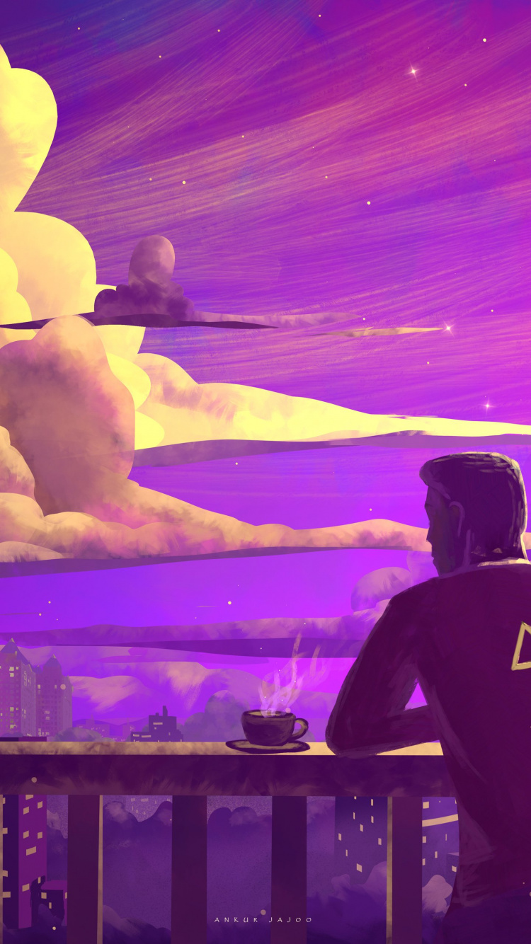 Обои аниме, аминопласт, пурпур, Фиолетовый, розовый в разрешении 750x1334