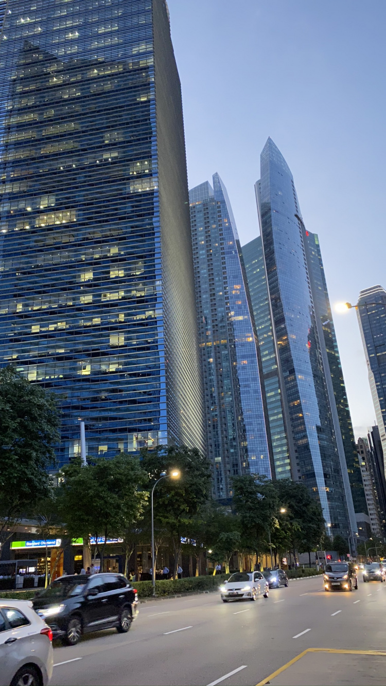 Обои Сингапур, башня, городской район, город, метрополия в разрешении 750x1334