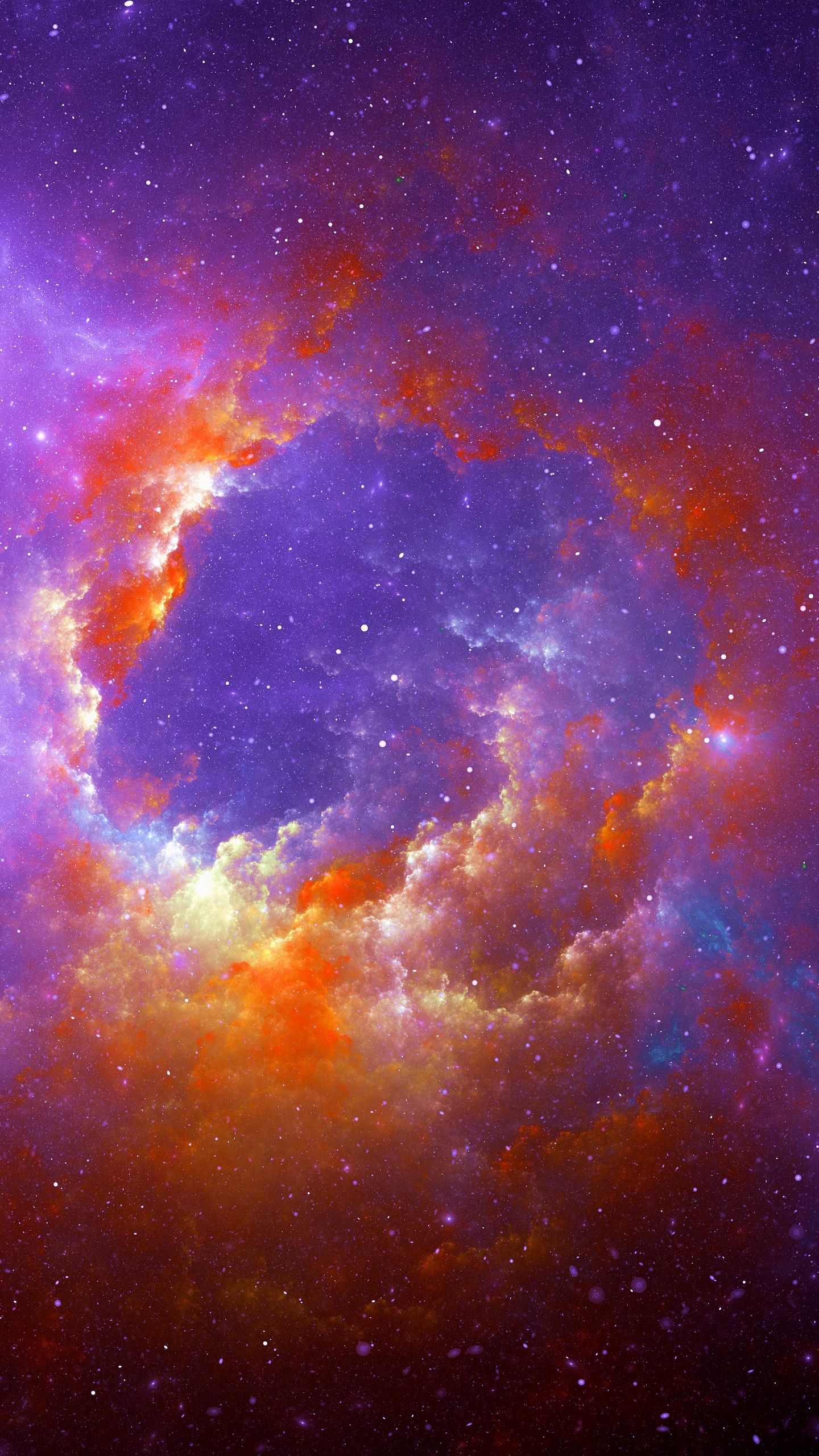 Обои цифровое искусство, арт, туманность, природа, Галактика в разрешении 1440x2560