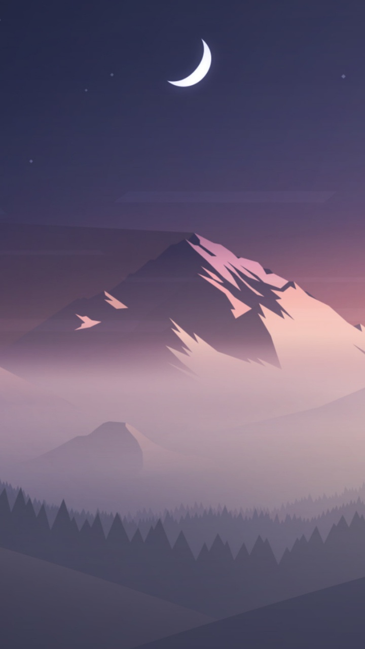 Обои луна, атмосфера, ночь, астрономический объект, дневное время в разрешении 720x1280