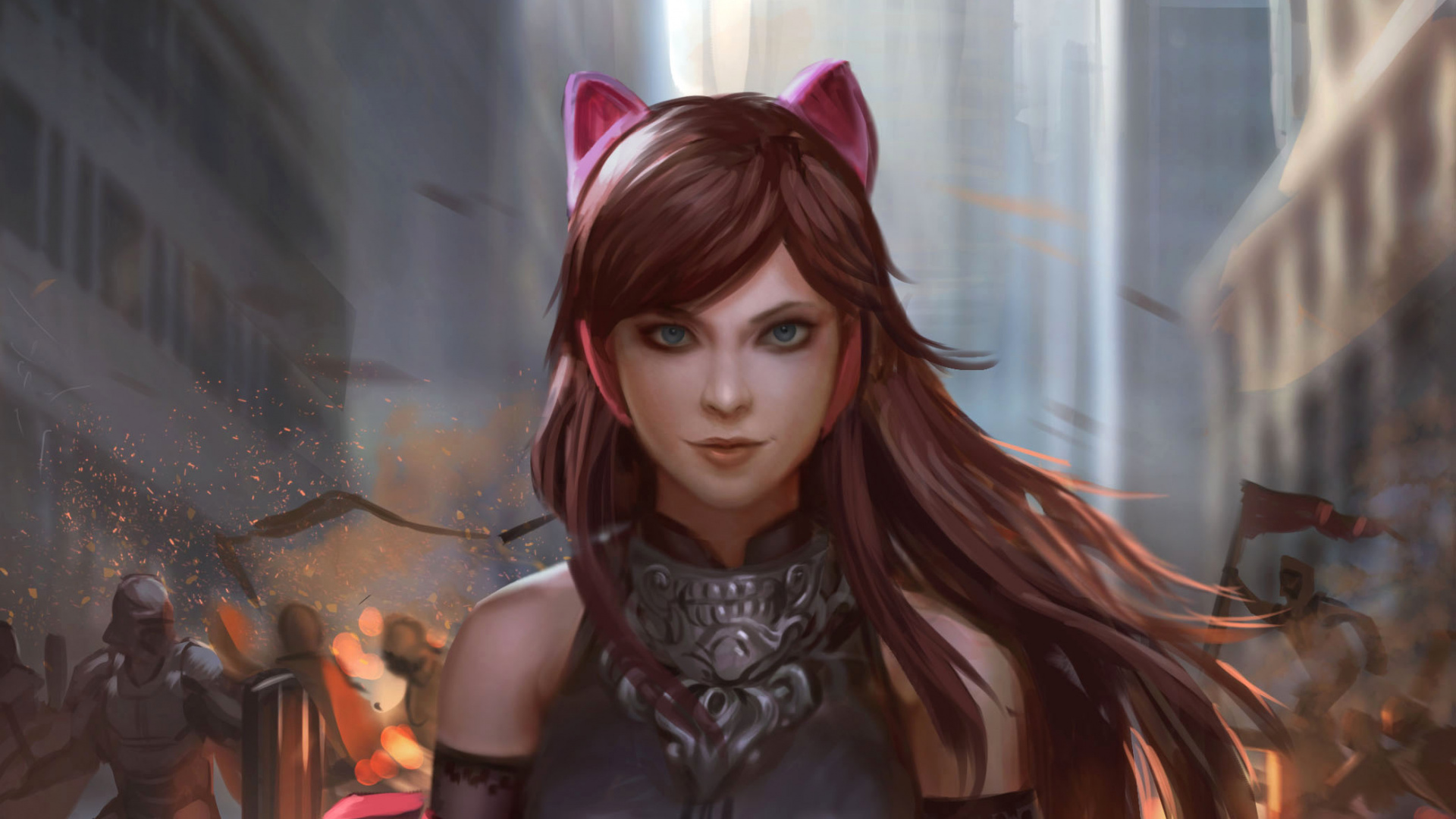 Обои арт, иллюстрация, произведение искусства, цифровое искусство, ухо в разрешении 1920x1080