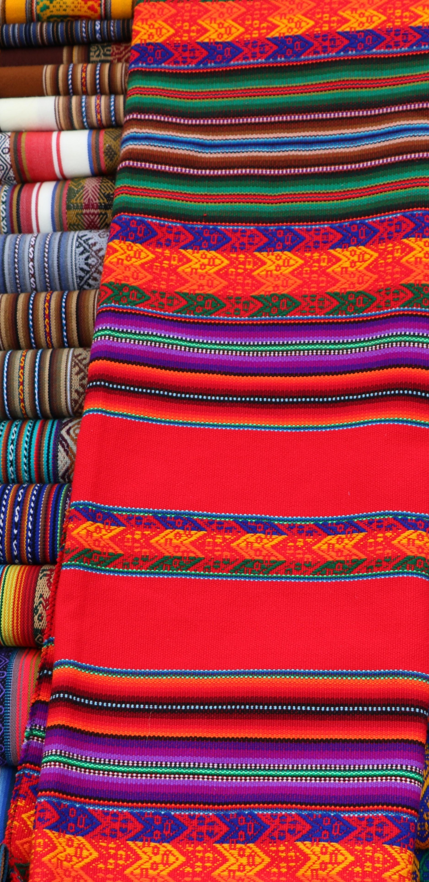 Обои узор, красочность, ткань, прямоугольник, линия в разрешении 1440x2960