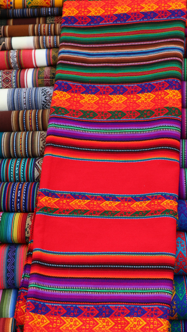 Обои узор, красочность, ткань, прямоугольник, линия в разрешении 750x1334