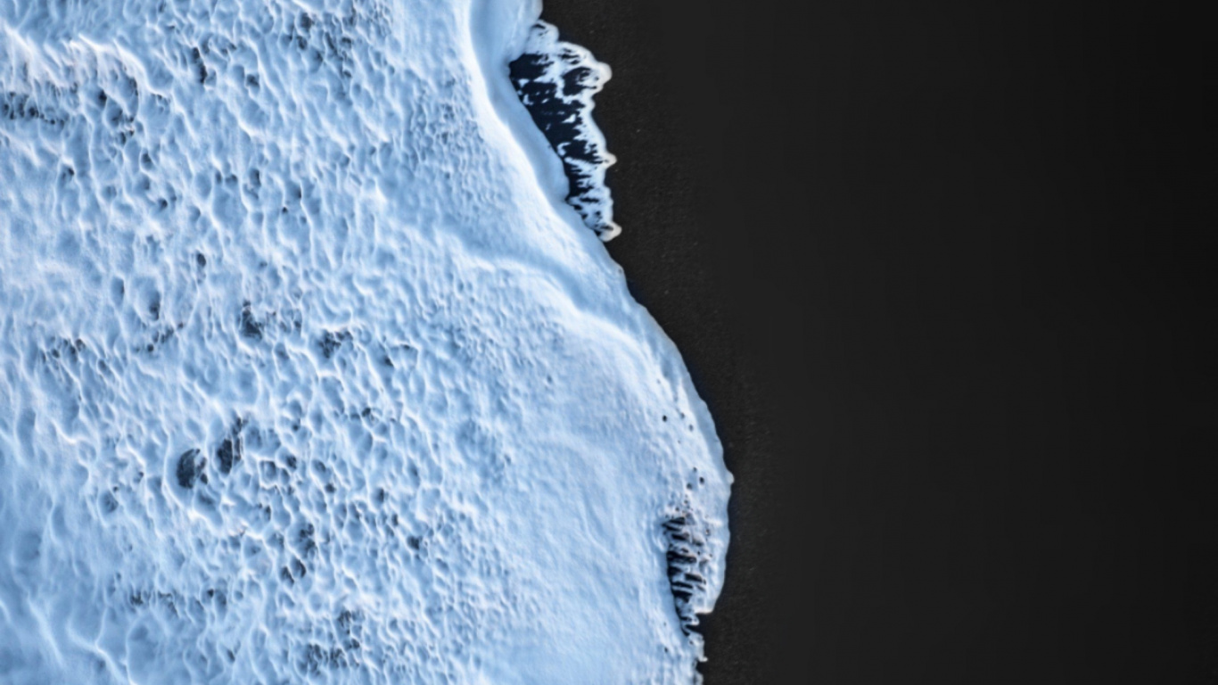 Обои вода, жидкий, склон, замораживание, формирование в разрешении 1366x768