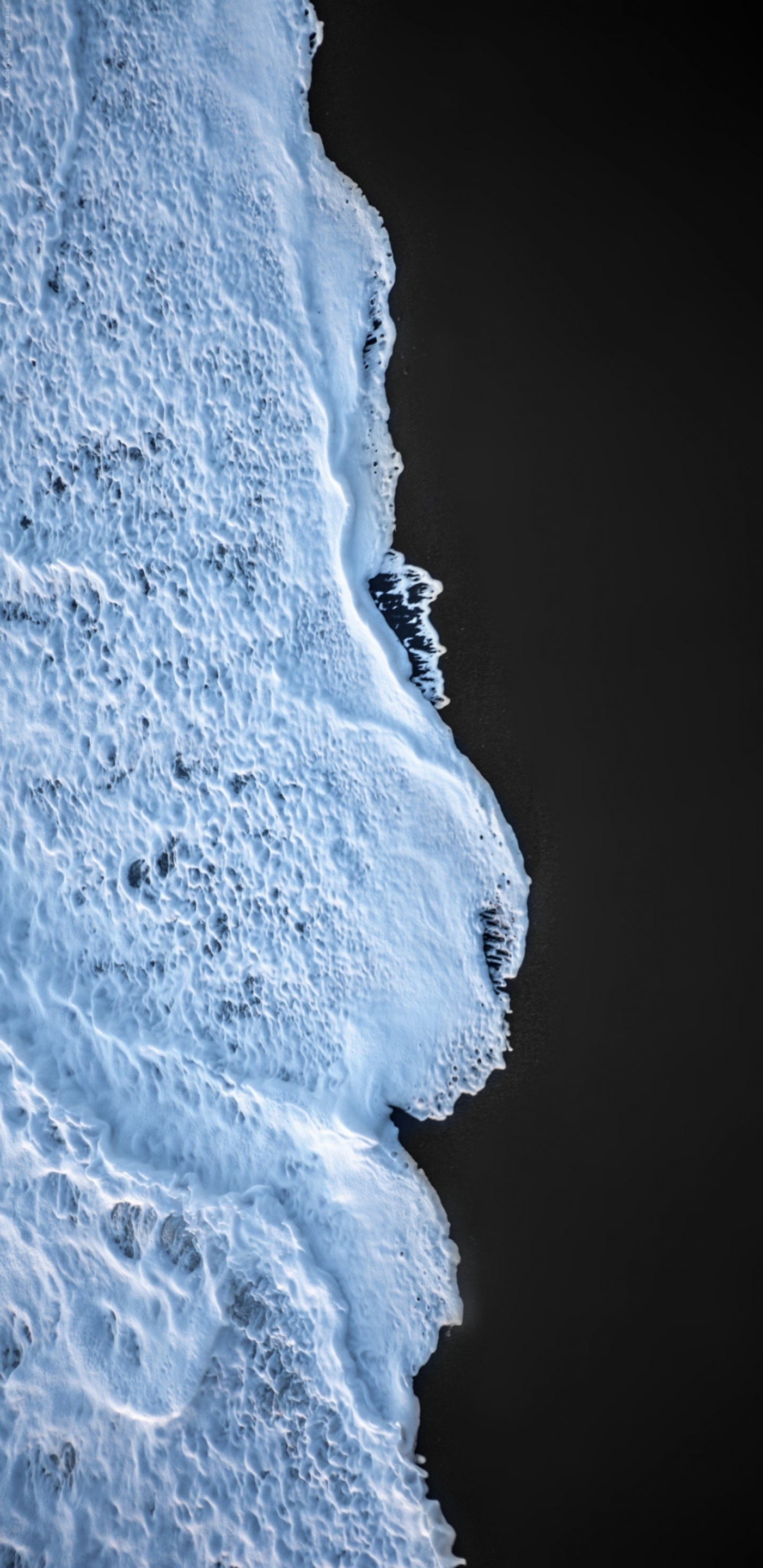 Обои вода, жидкий, склон, замораживание, формирование в разрешении 1440x2960