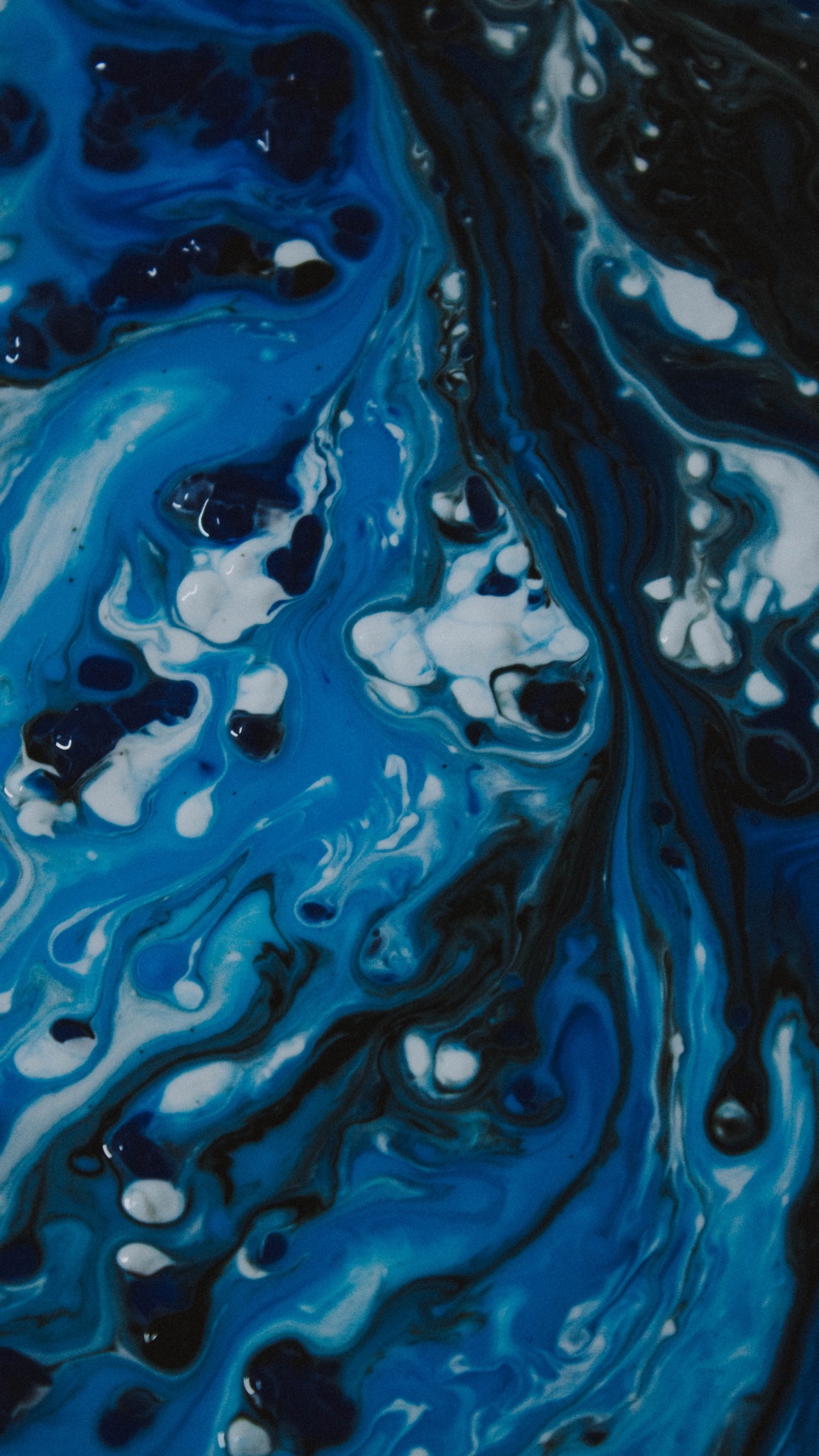 Обои живопись, абстрактное искусство, арт, синий, вода в разрешении 1080x1920