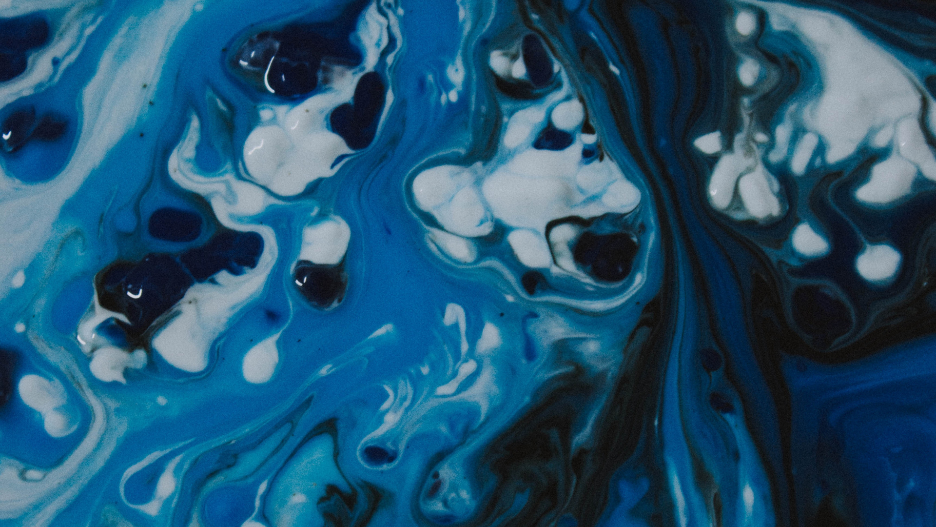 Обои живопись, абстрактное искусство, арт, синий, вода в разрешении 1920x1080
