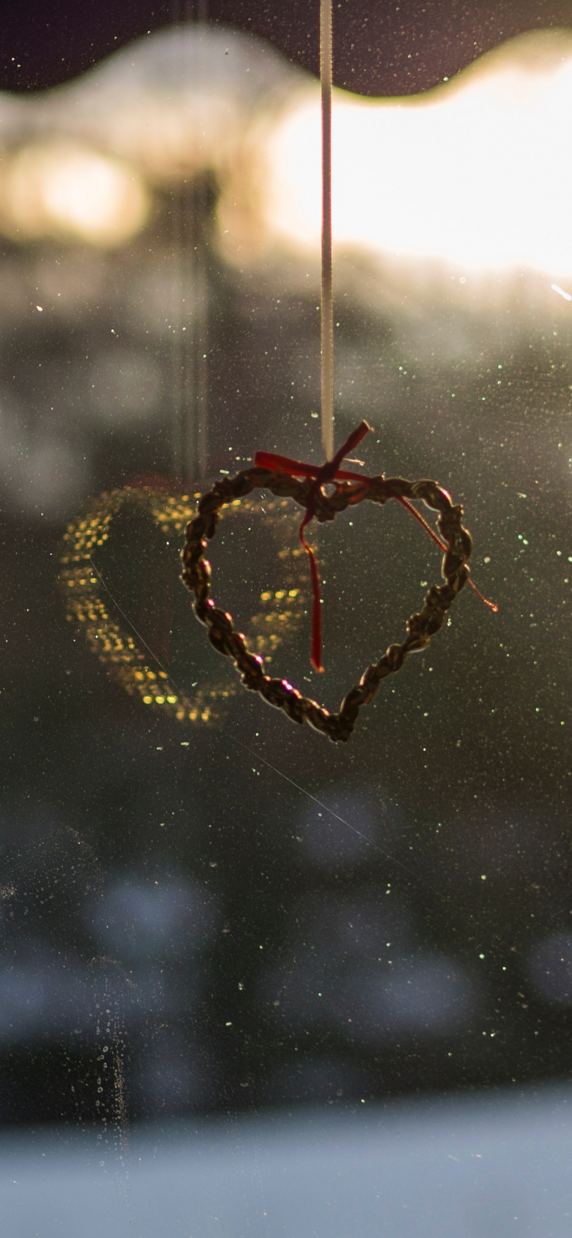 Обои вода, свет, ветвь, утро, лист в разрешении 1125x2436