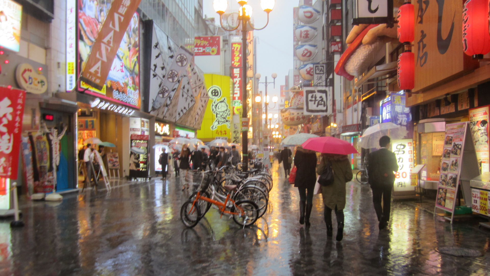 Обои Япония, влажный сезон, сезон, дождь, городок в разрешении 1920x1080