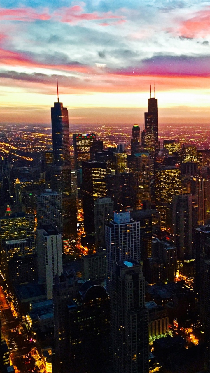 Обои городской пейзаж, город, городской район, метрополия, небоскреб в разрешении 720x1280