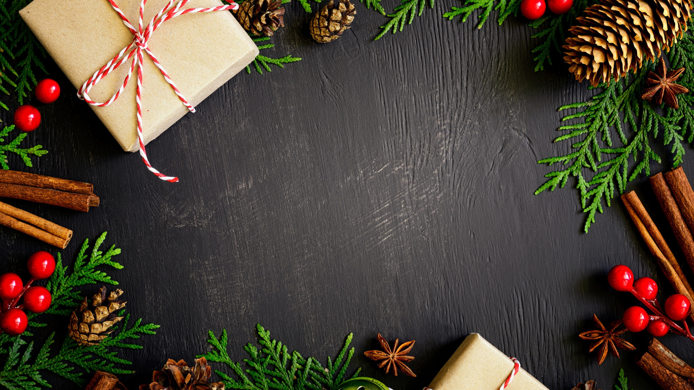 Обои Рождественский день, Рождественские украшения, рождественский орнамент, Рождество, праздник в разрешении 1366x768