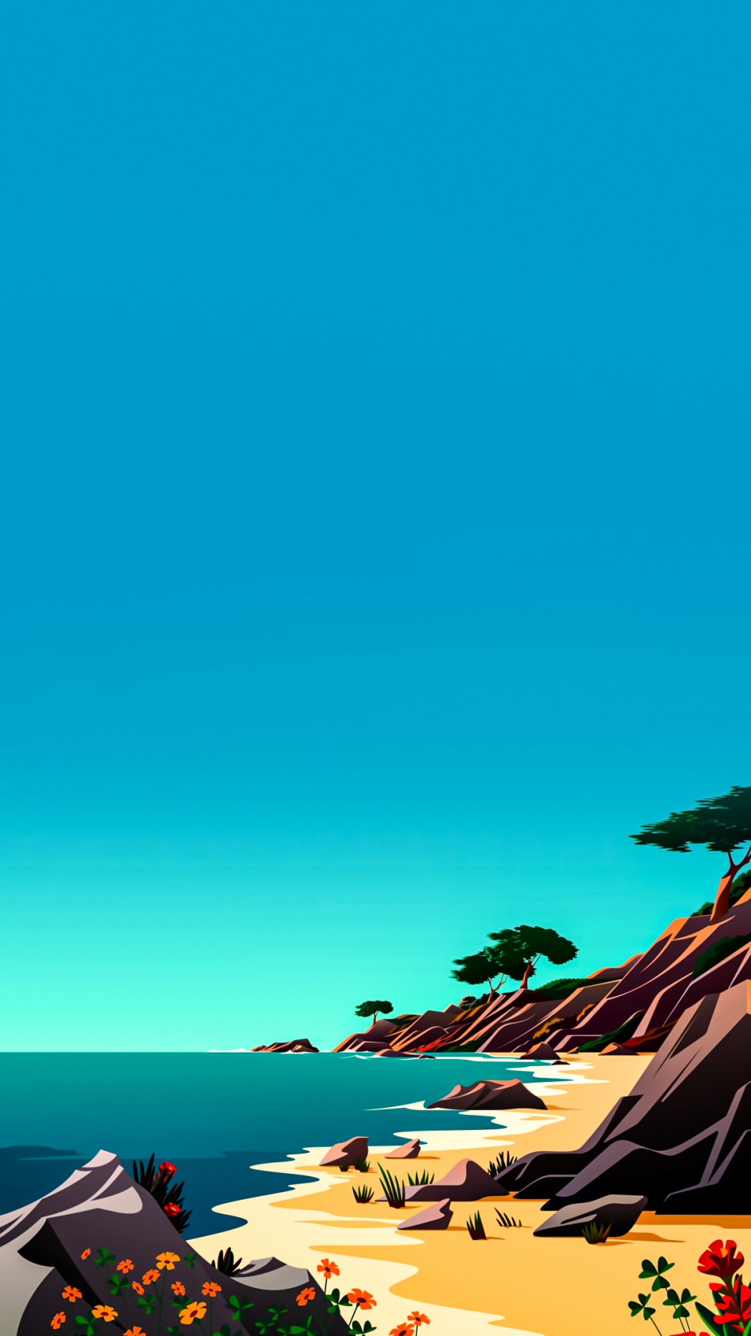 Обои Операционная система, яблоко, вода, лазурный, природный ландшафт в разрешении 1080x1920